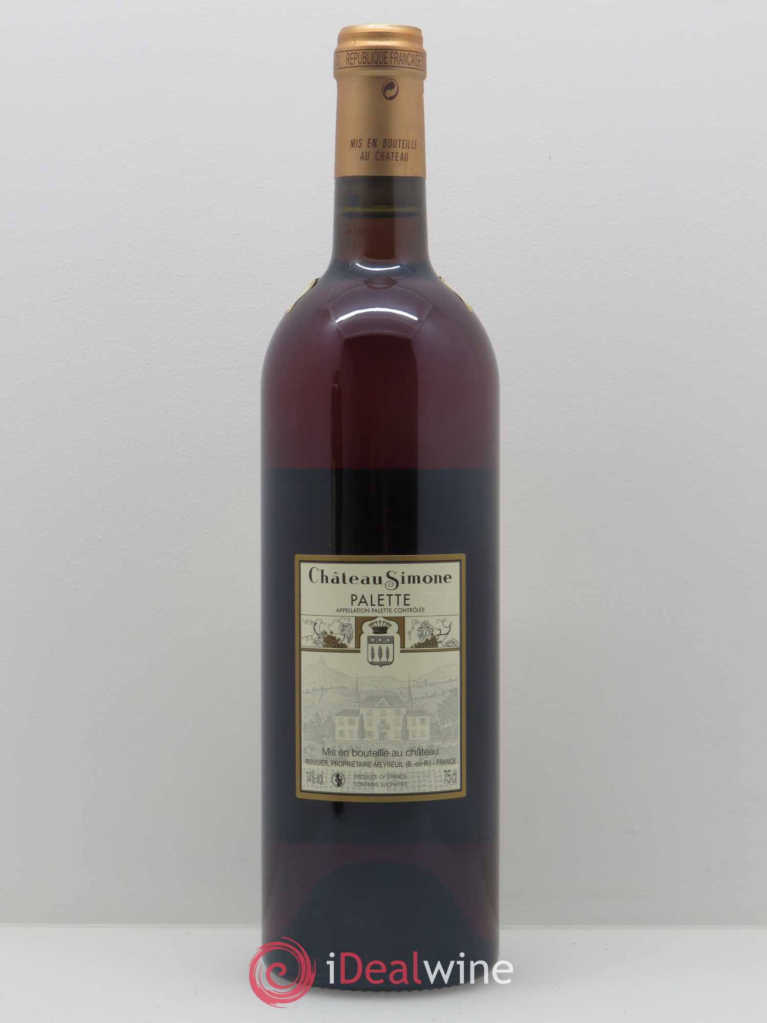 Palette Château Simone Famille Rougier 2018 - Lot de 1 bouteille - 1