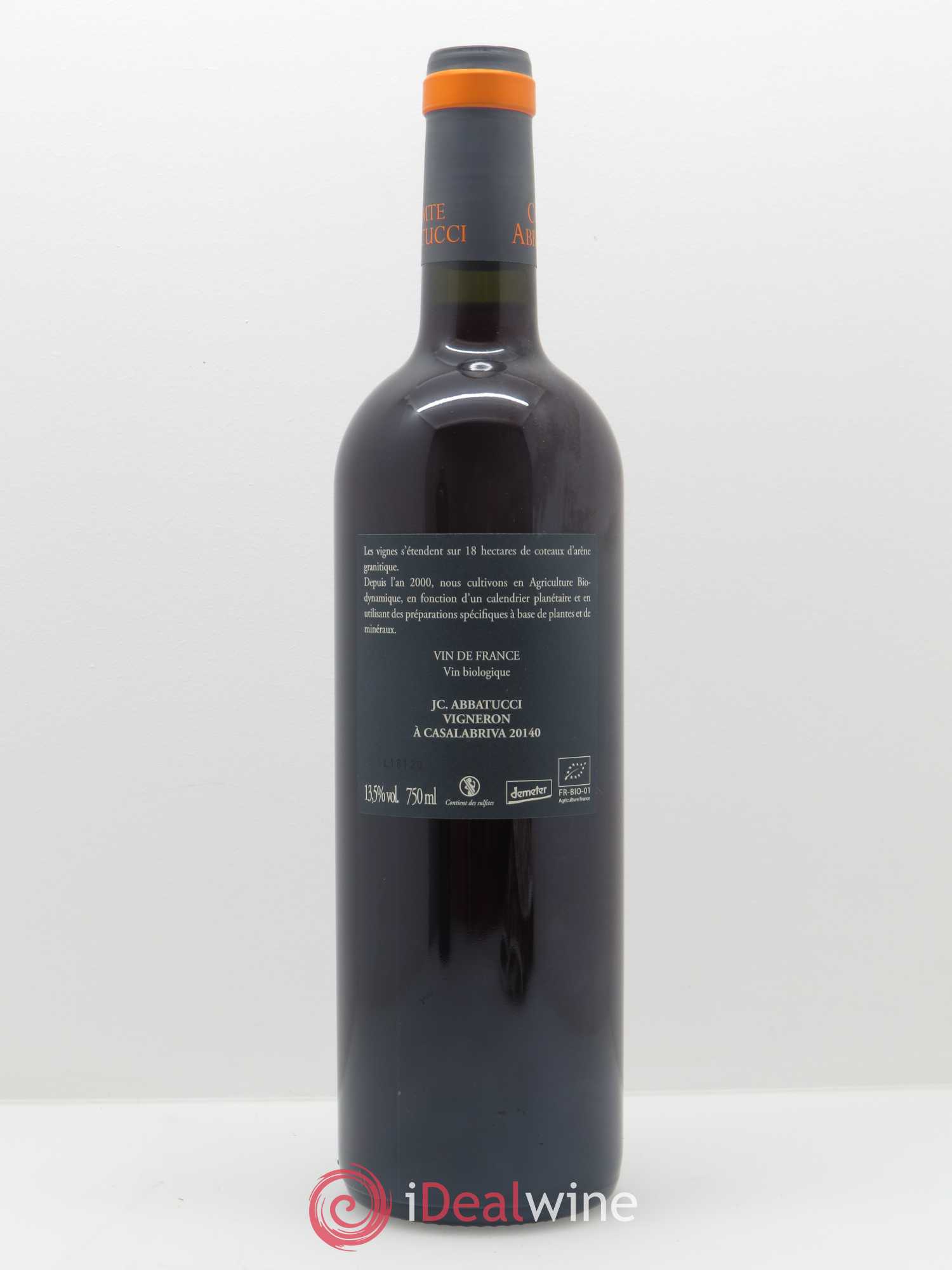 Vin de France Faustine Vieilles Vignes Comte Abbatucci (Domaine) 2018 - Lot de 1 bouteille - 1
