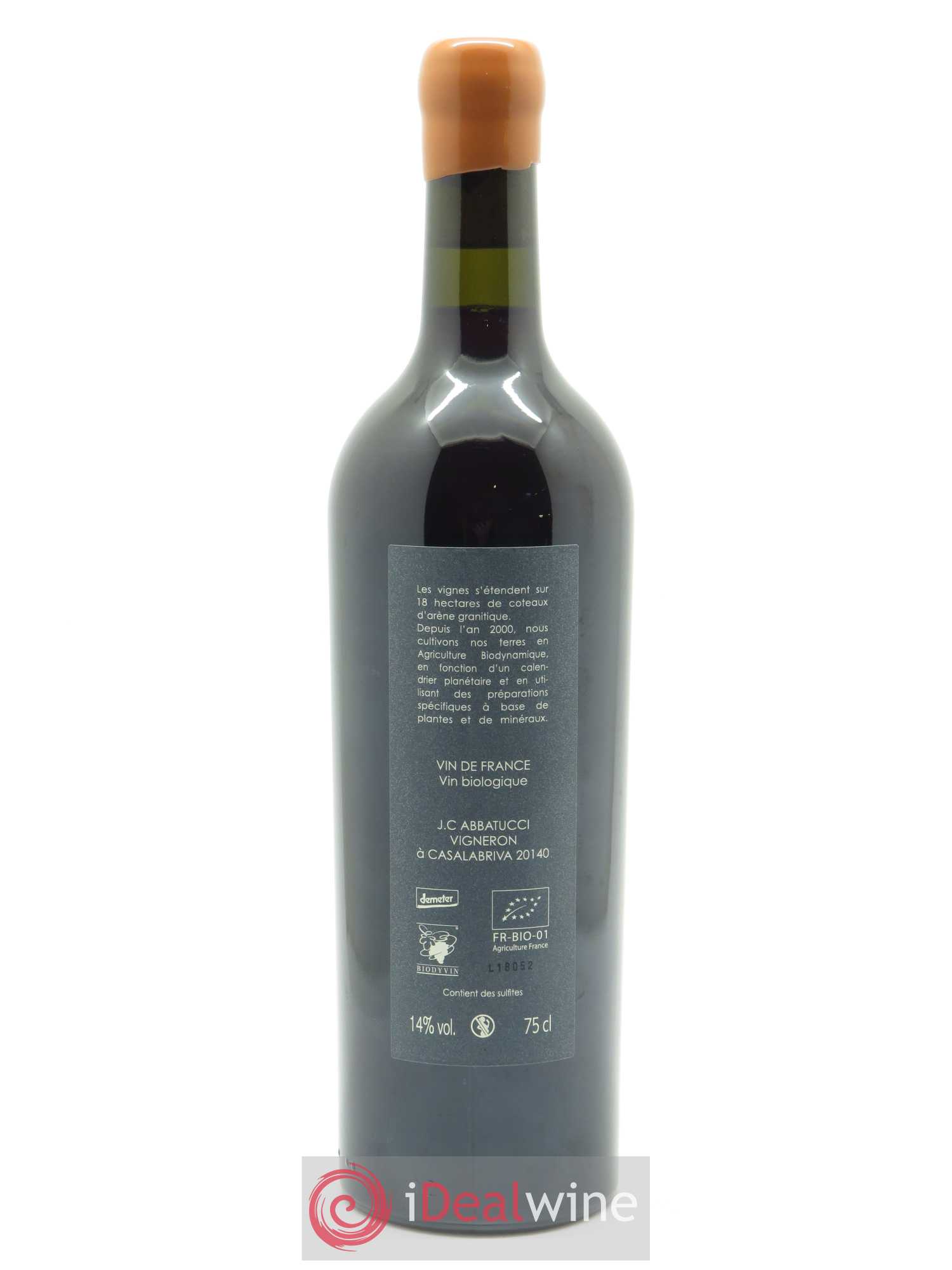 Vin de France Ministre Impérial Cuvée Collection Comte Abbatucci (Domaine) 2018 - Lot de 1 bouteille - 1