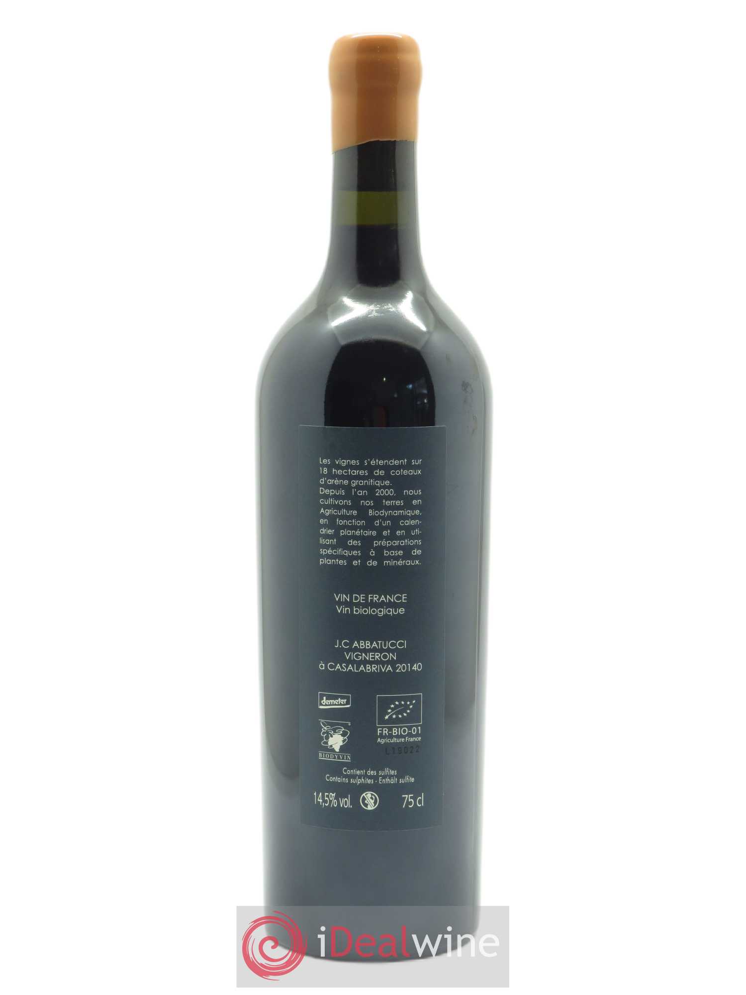Vin de France Ministre Impérial Cuvée Collection Comte Abbatucci (Domaine) 2019 - Lot de 1 bouteille - 1