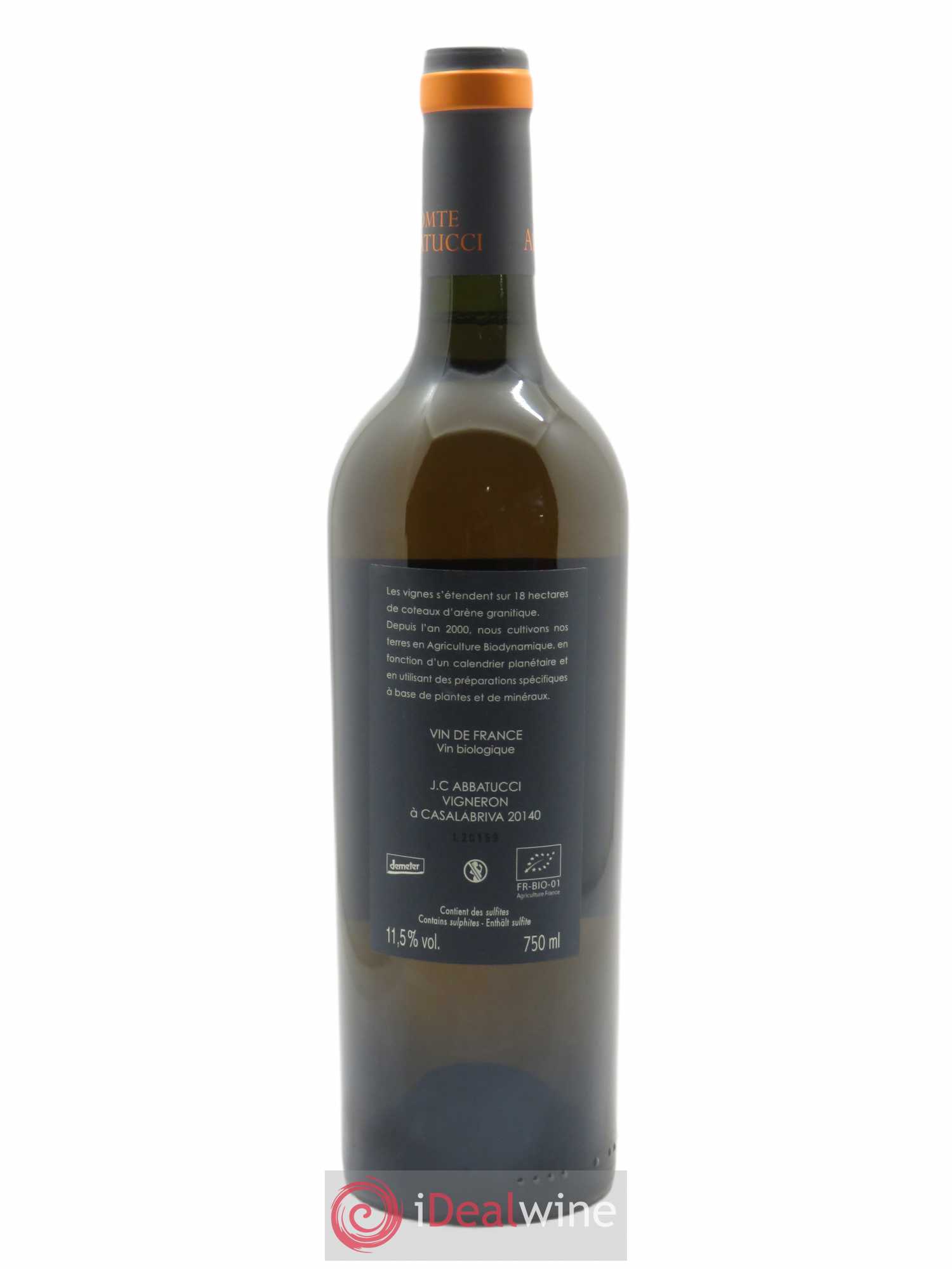 Vin de France Valle di Nero Comte Abbatucci (Domaine) 2019 - Lot de 1 bouteille - 1