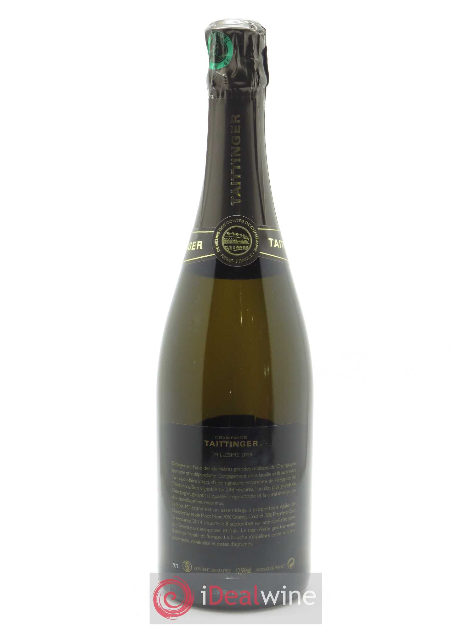 Brut Millésimé Taittinger 2014 - Lot de 1 bouteille - 2