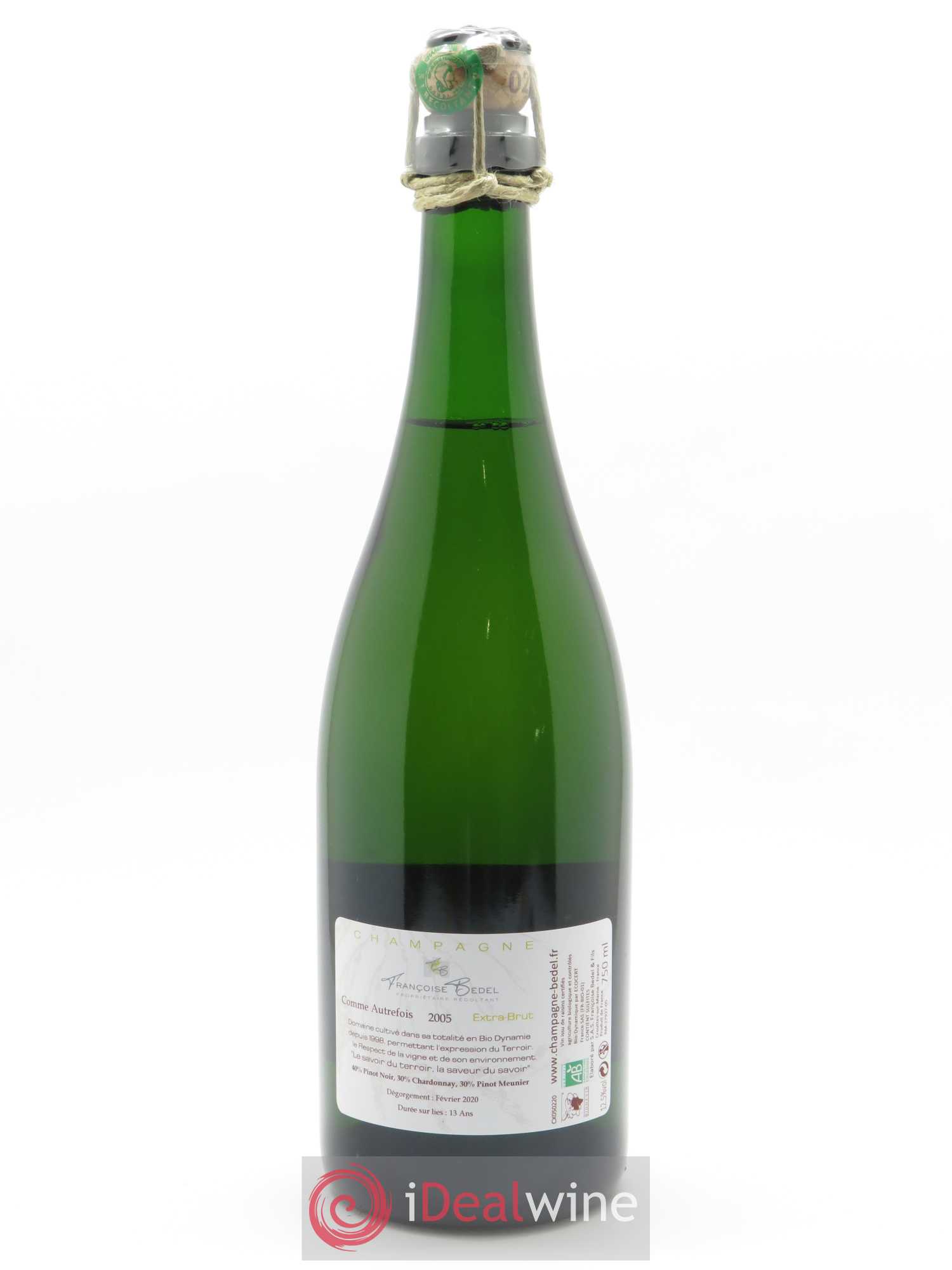 Comme Autrefois Brut Françoise Bedel et Fils 2005 - Lot de 1 bouteille - 1