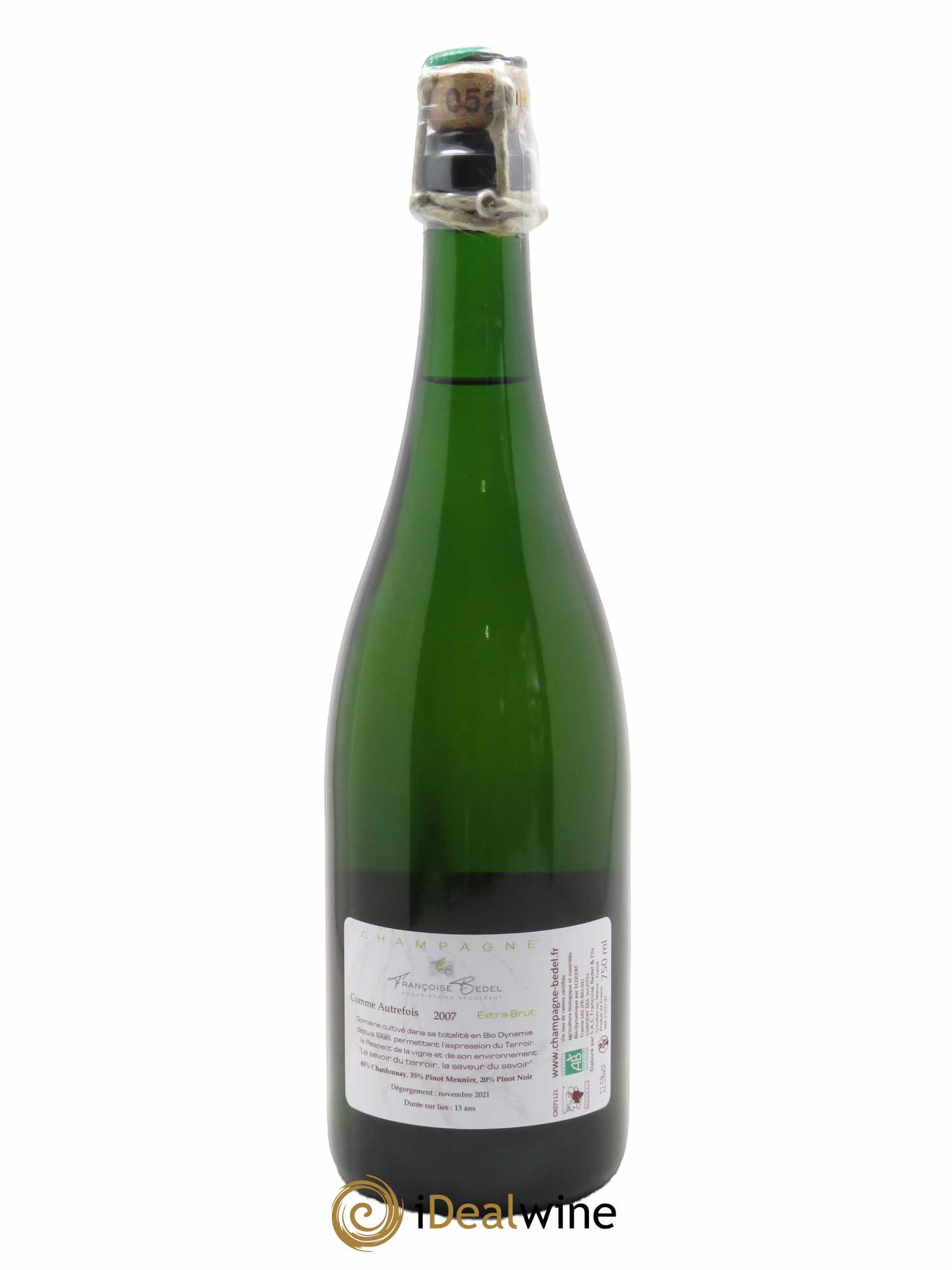 Comme Autrefois Brut Françoise Bedel et Fils 2007 - Lot of 1 bottle - 1