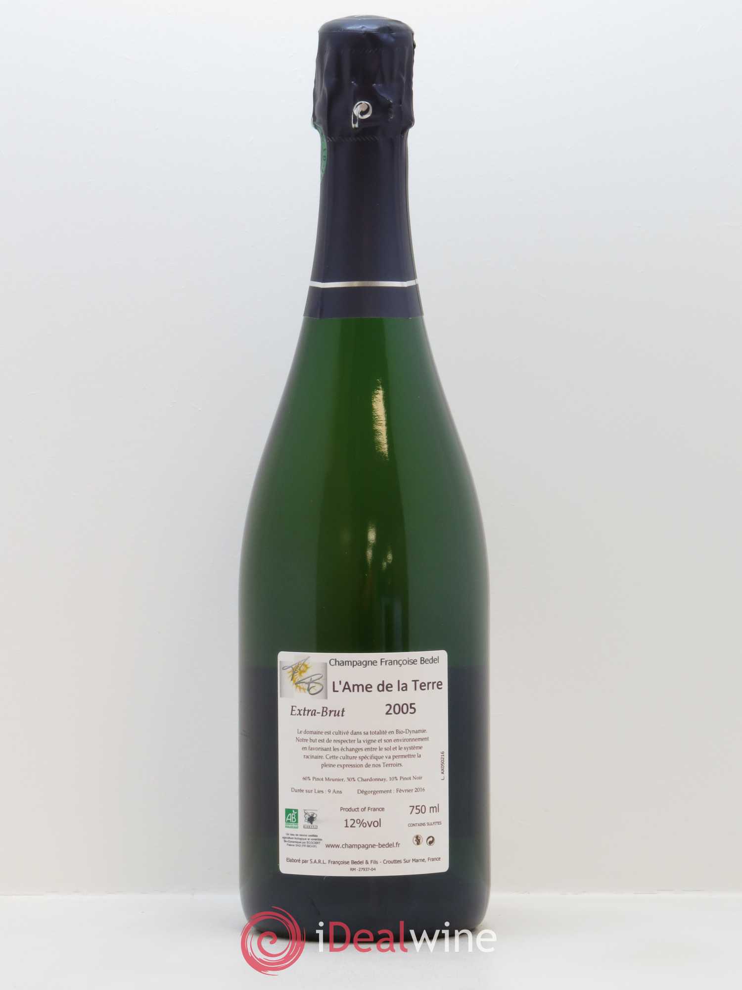 L'âme de la Terre Extra-Brut Françoise Bedel et Fils 2005 - Lot de 1 bouteille - 1