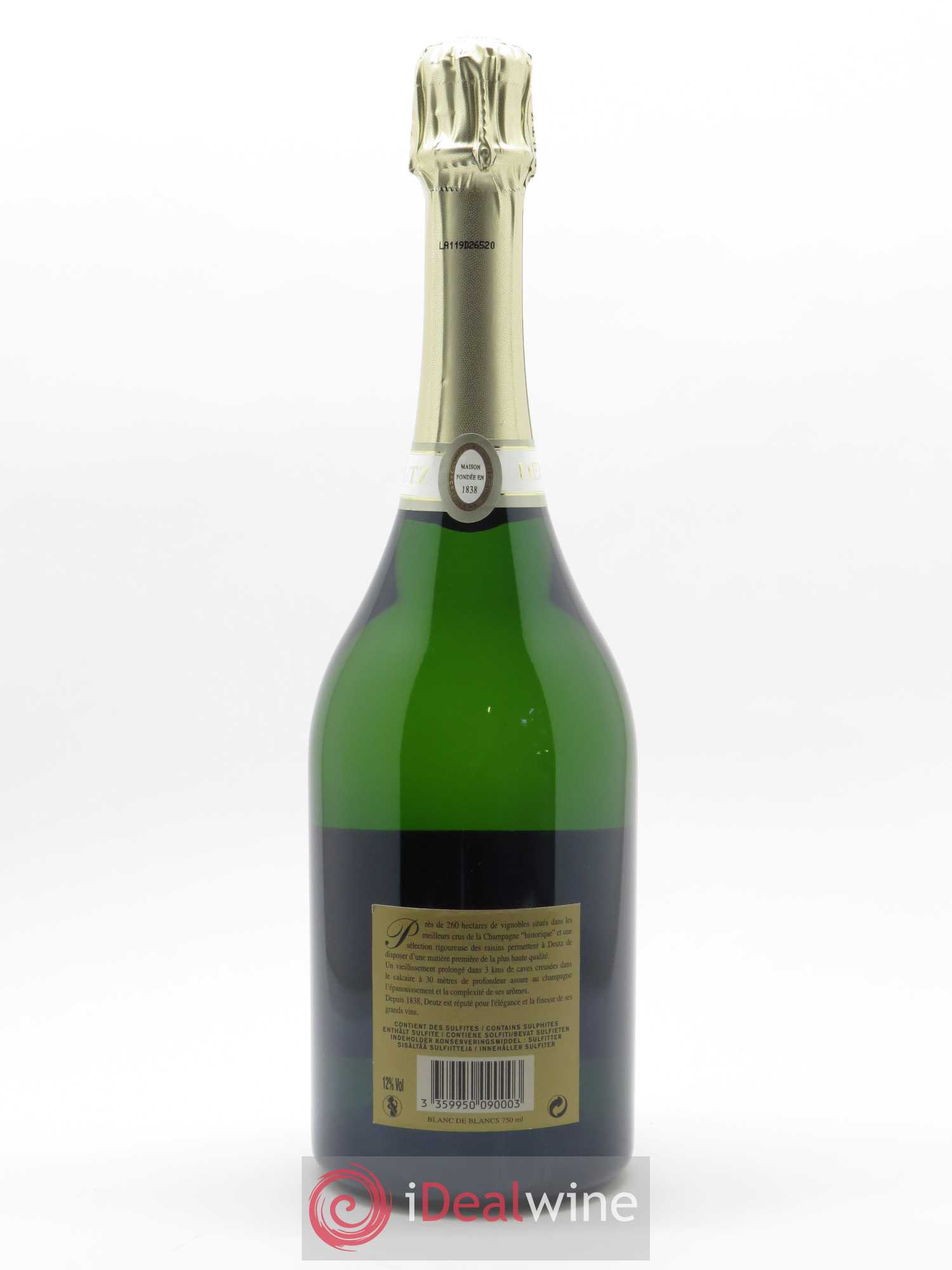 Blanc de Blancs millésimé Deutz 2015 - Lot de 1 bouteille - 2