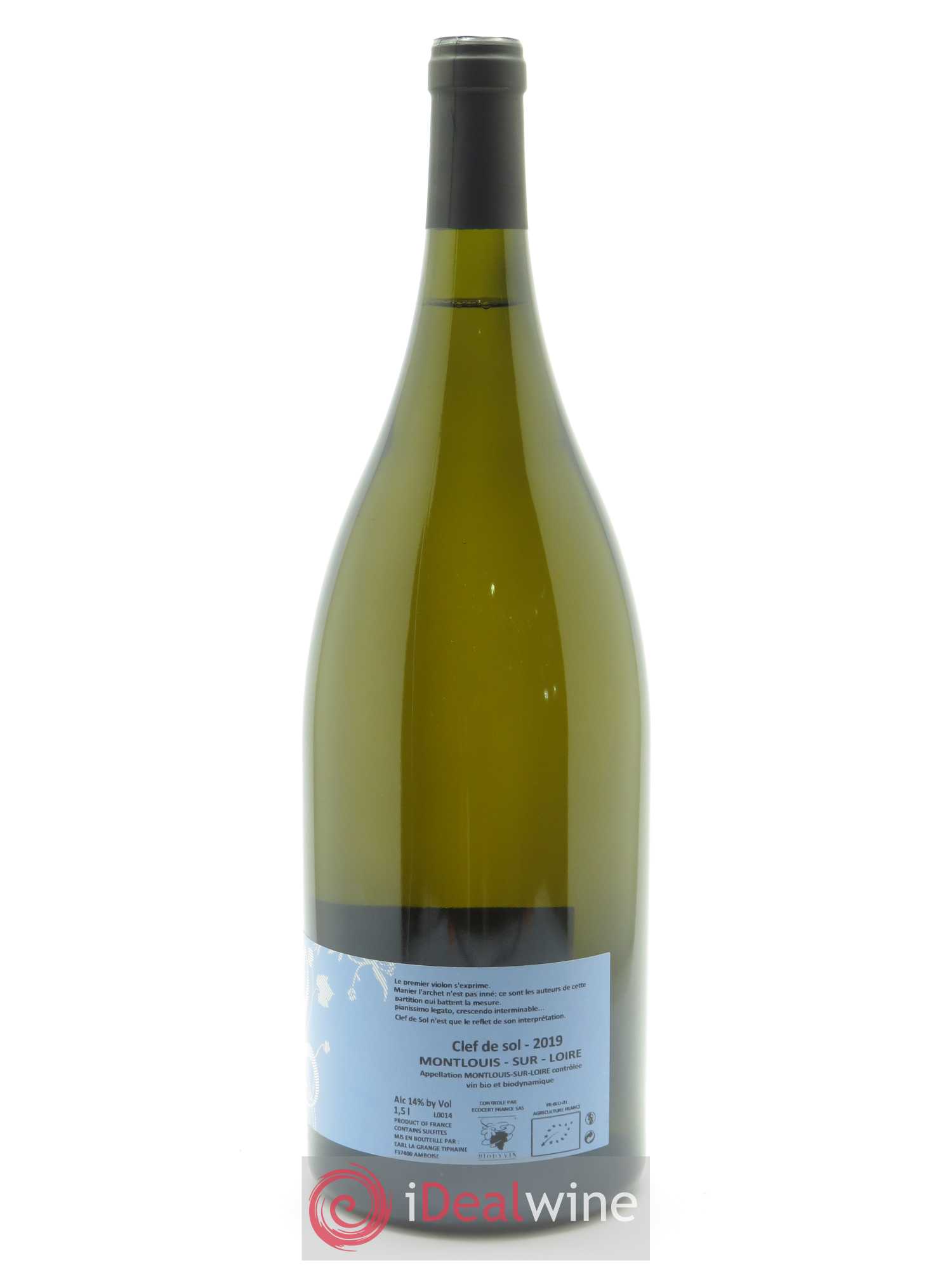 Montlouis-sur-Loire Clef de Sol La Grange Tiphaine 2019 - Lot de 1 magnum - 1