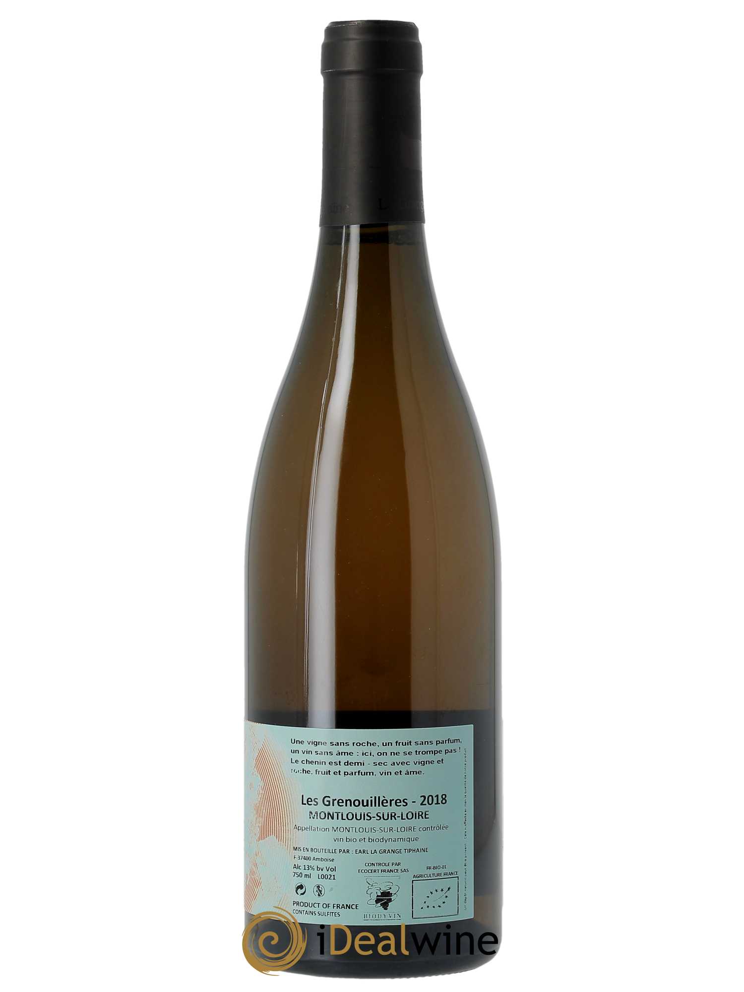 Montlouis-sur-Loire Les Grenouillères La Grange Tiphaine 2018 - Lot of 1 bottle - 2