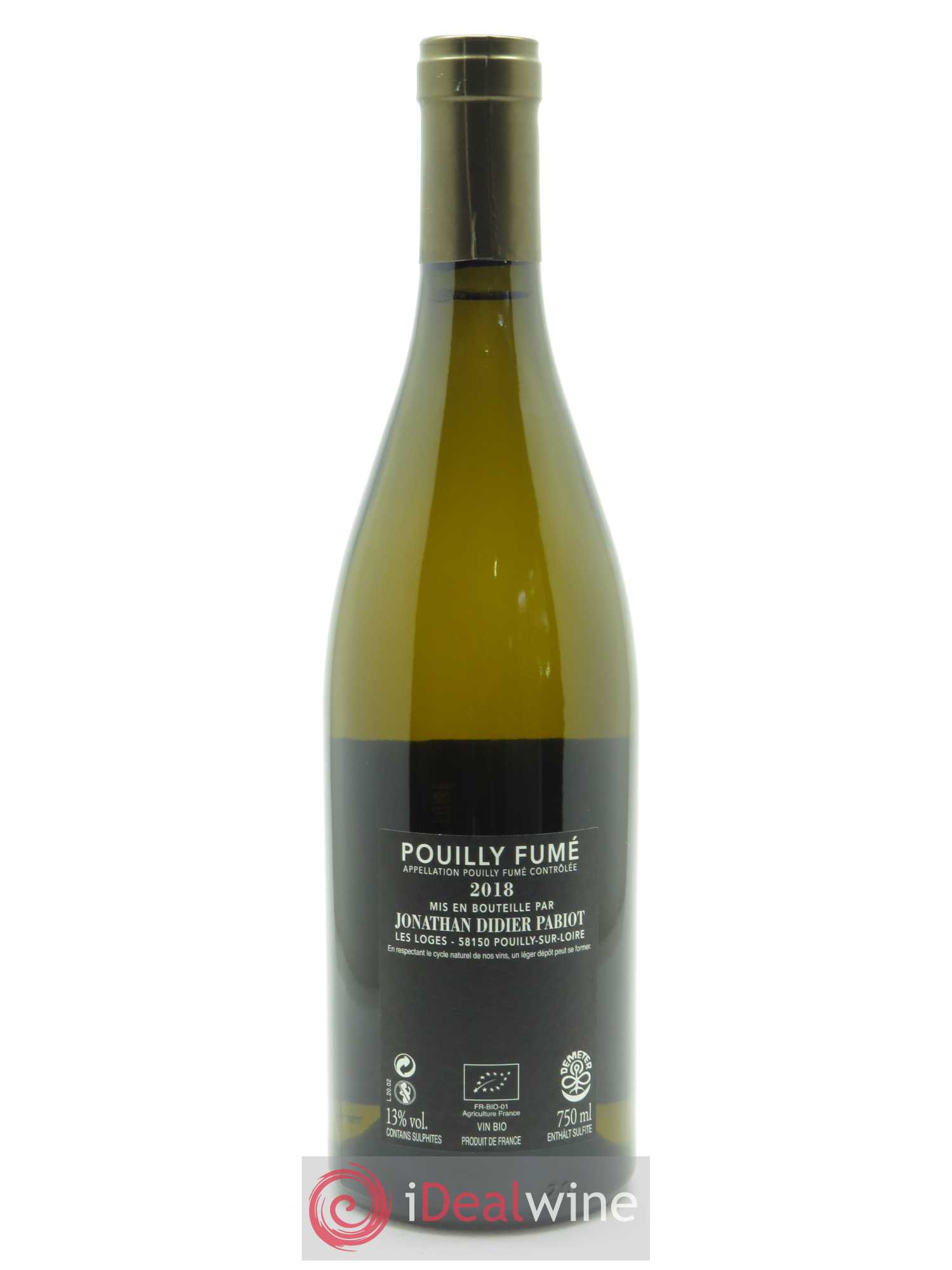 Pouilly-Fumé Eurythmie Jonathan Didier Pabiot 2018 - Lot de 1 bouteille - 1
