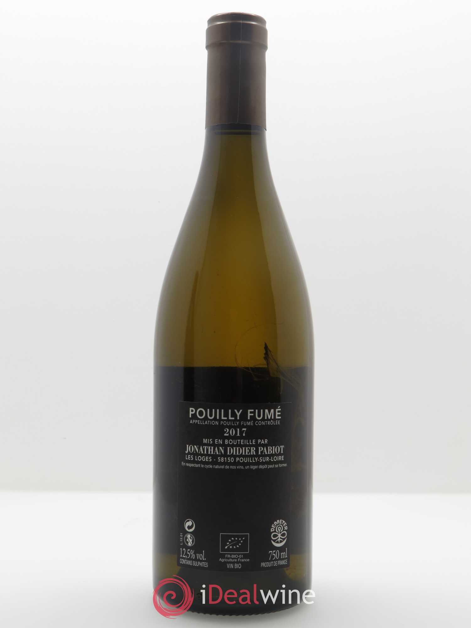 Pouilly-Fumé Utopia Jonathan Didier Pabiot 2017 - Lot de 1 bouteille - 1