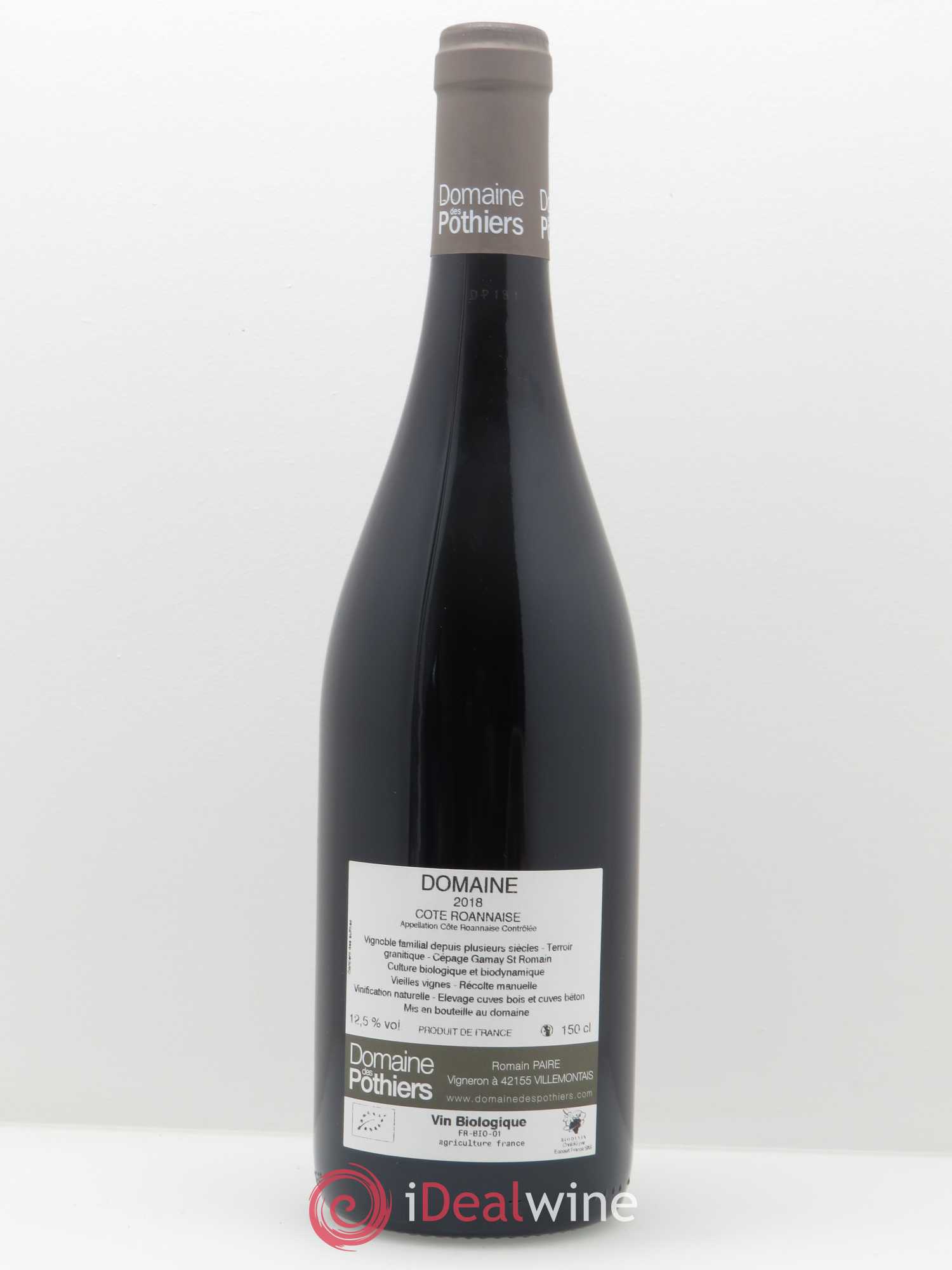 Côte Roannaise Domaine Domaine des Pothiers 2018 - Lot de 1 bouteille - 1