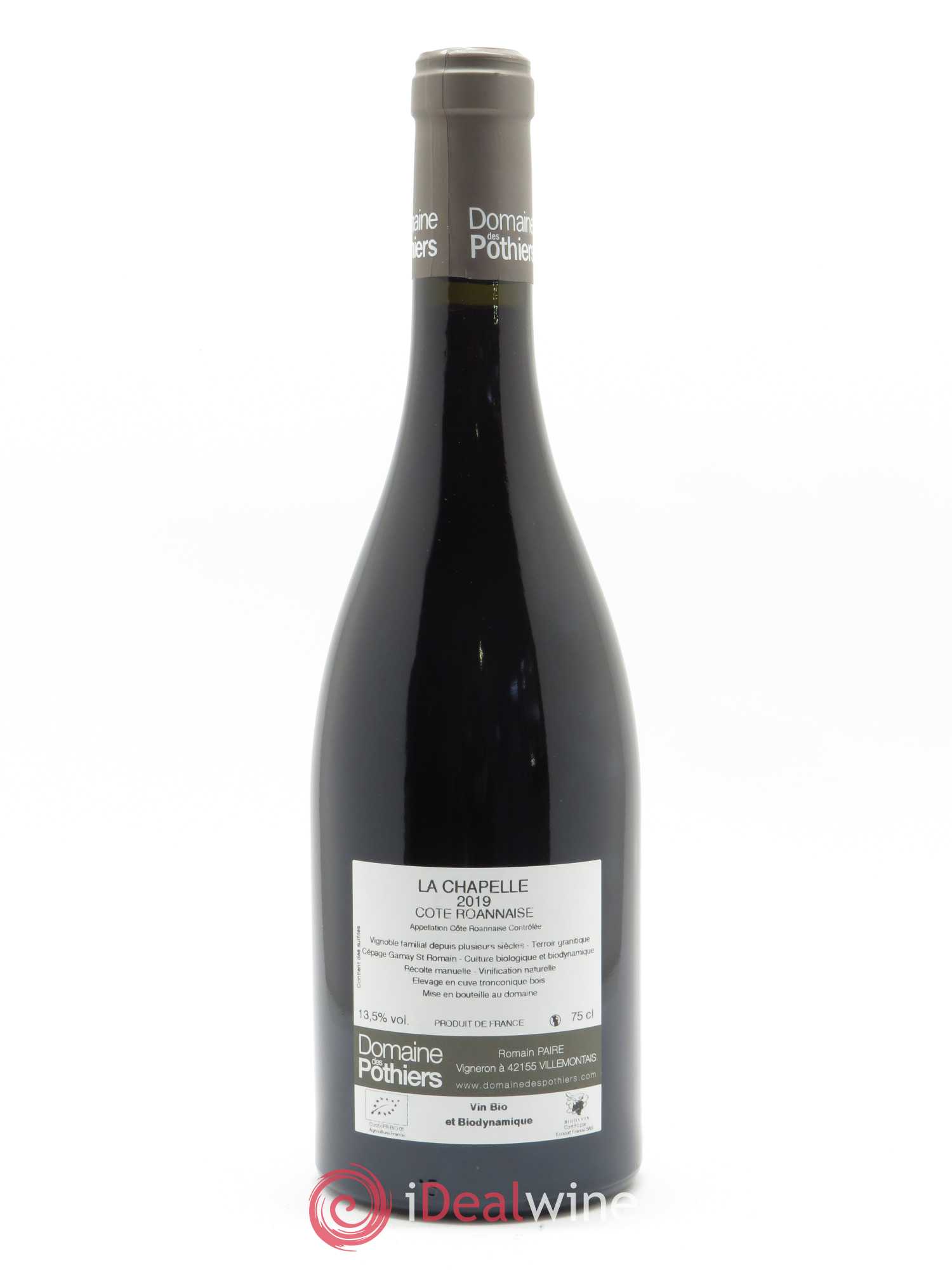 Côte Roannaise La Chapelle Domaine des Pothiers 2019 - Lot de 1 bouteille - 1