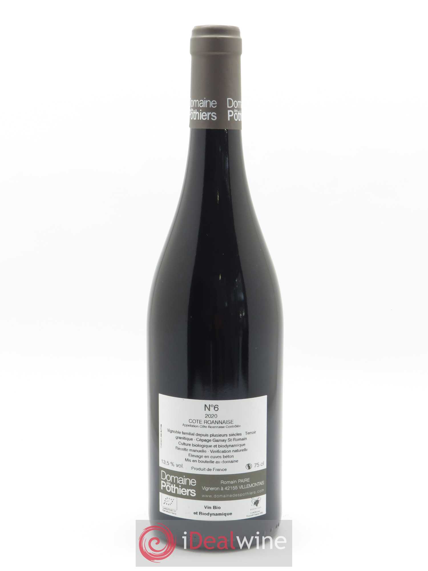 Côte Roannaise N°6 Domaine des Pothiers 2020 - Lot de 1 bouteille - 1