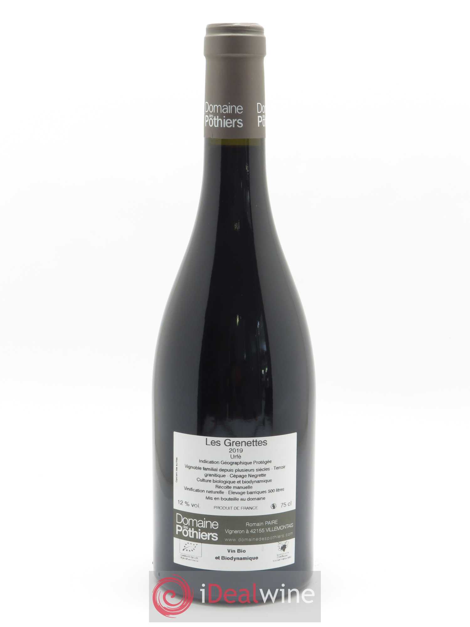 IGP Urfé Les Grenettes Domaine des Pothiers 2019 - Lot de 1 bouteille - 1