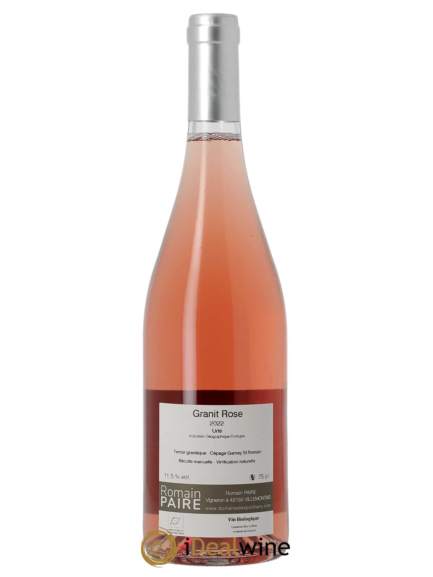 IGP Urfé Granit rosé Domaine des Pothiers 2022 - Lot de 1 bouteille - 1
