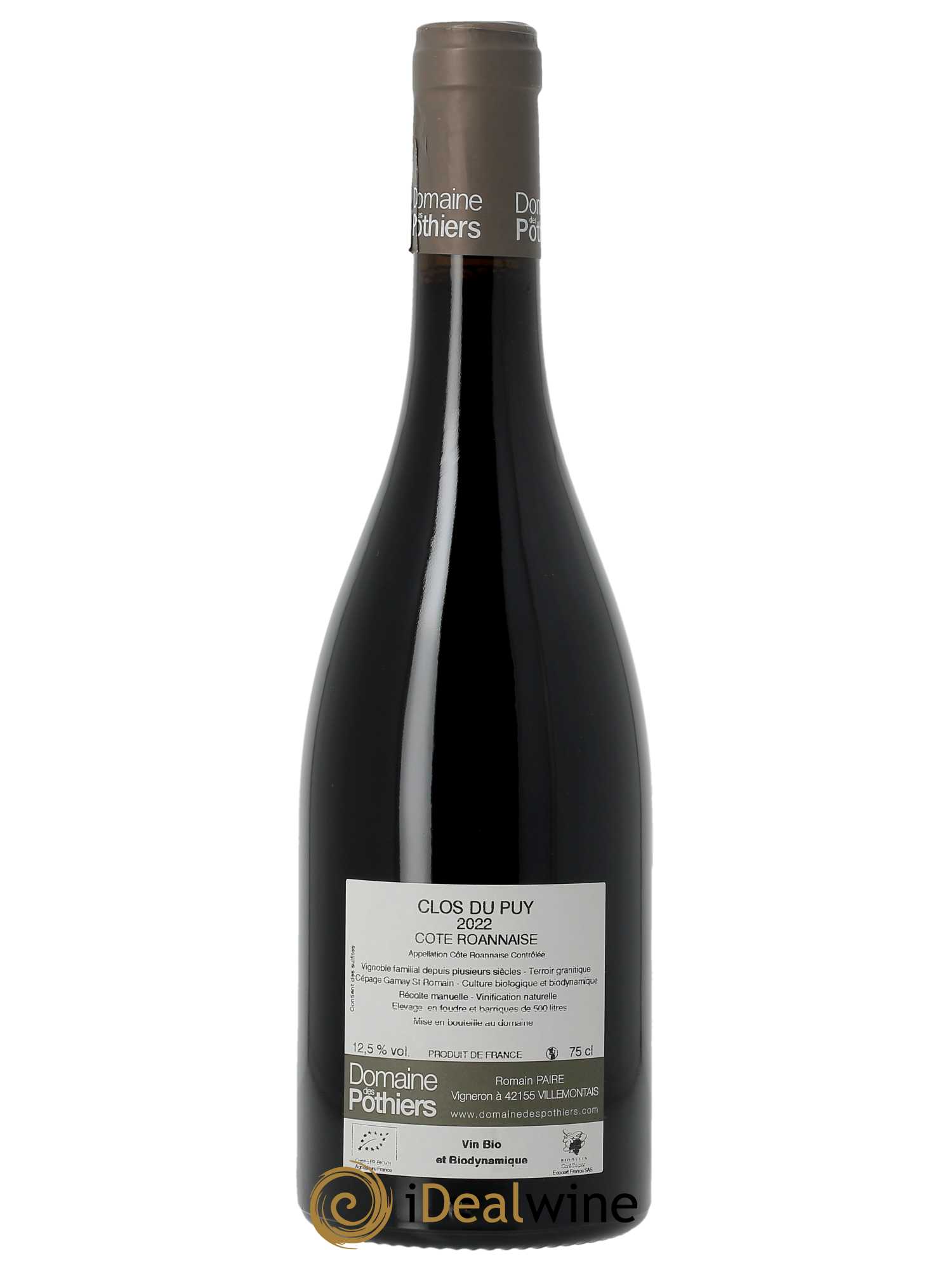 Côte Roannaise Clos du Puy Domaine des Pothiers 2022 - Lot of 1 bottle - 1