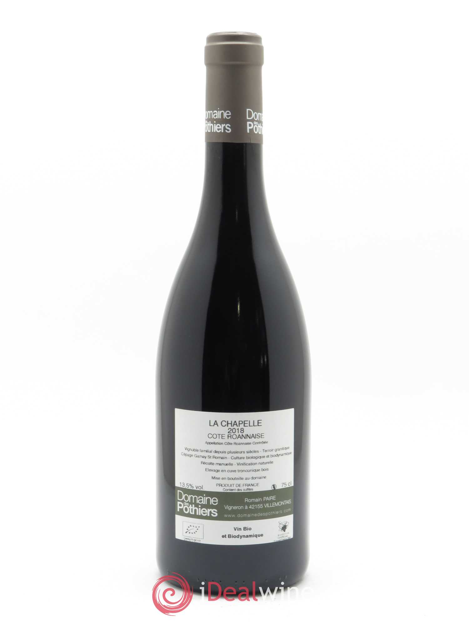 Côte Roannaise La Chapelle Domaine des Pothiers 2018 - Lot de 1 bouteille - 1