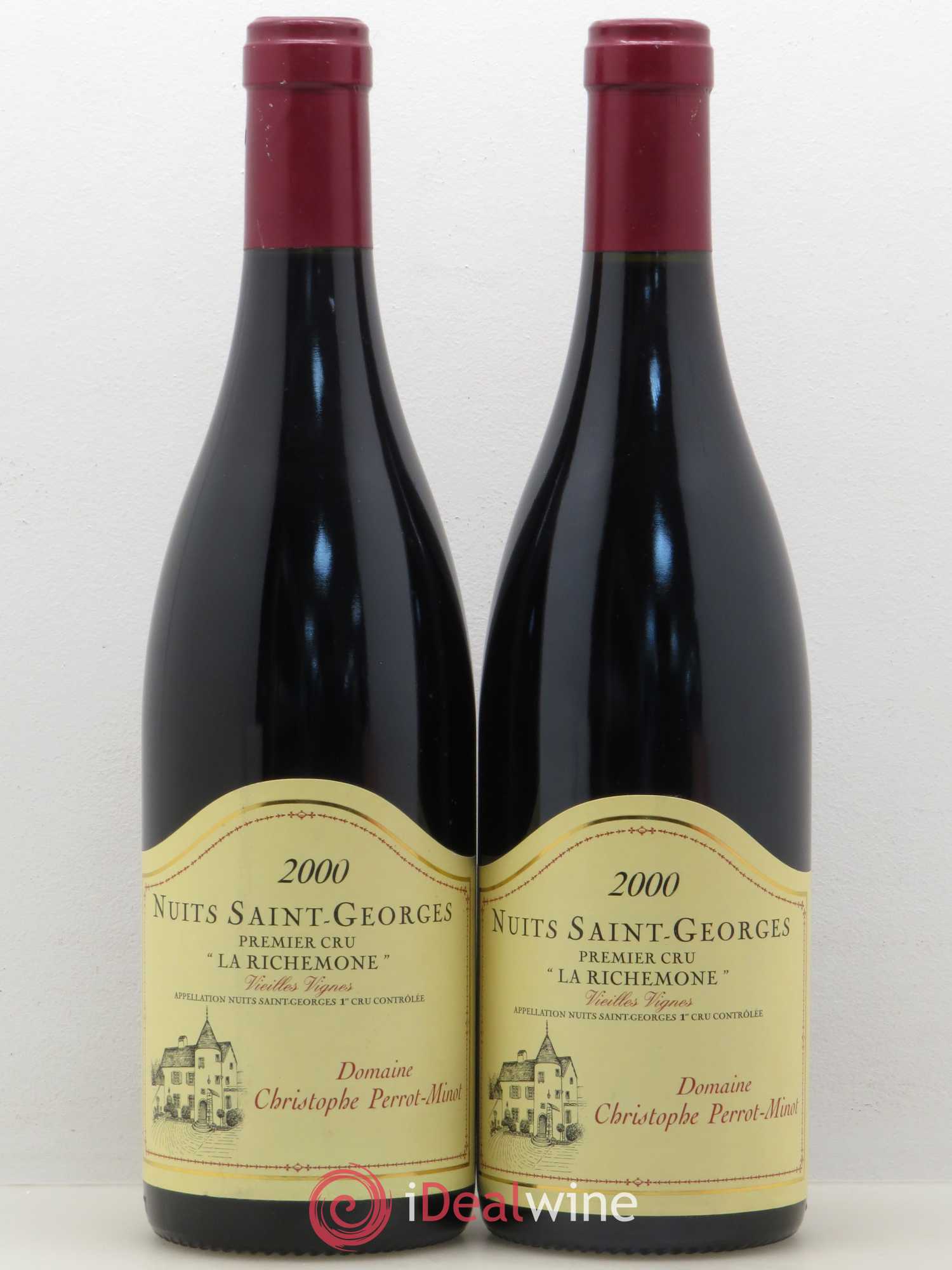 Nuits-Saint-Georges 1er Cru La Richemone Vieilles Vignes Perrot-Minot 2000 - Lot de 2 bouteilles - 0