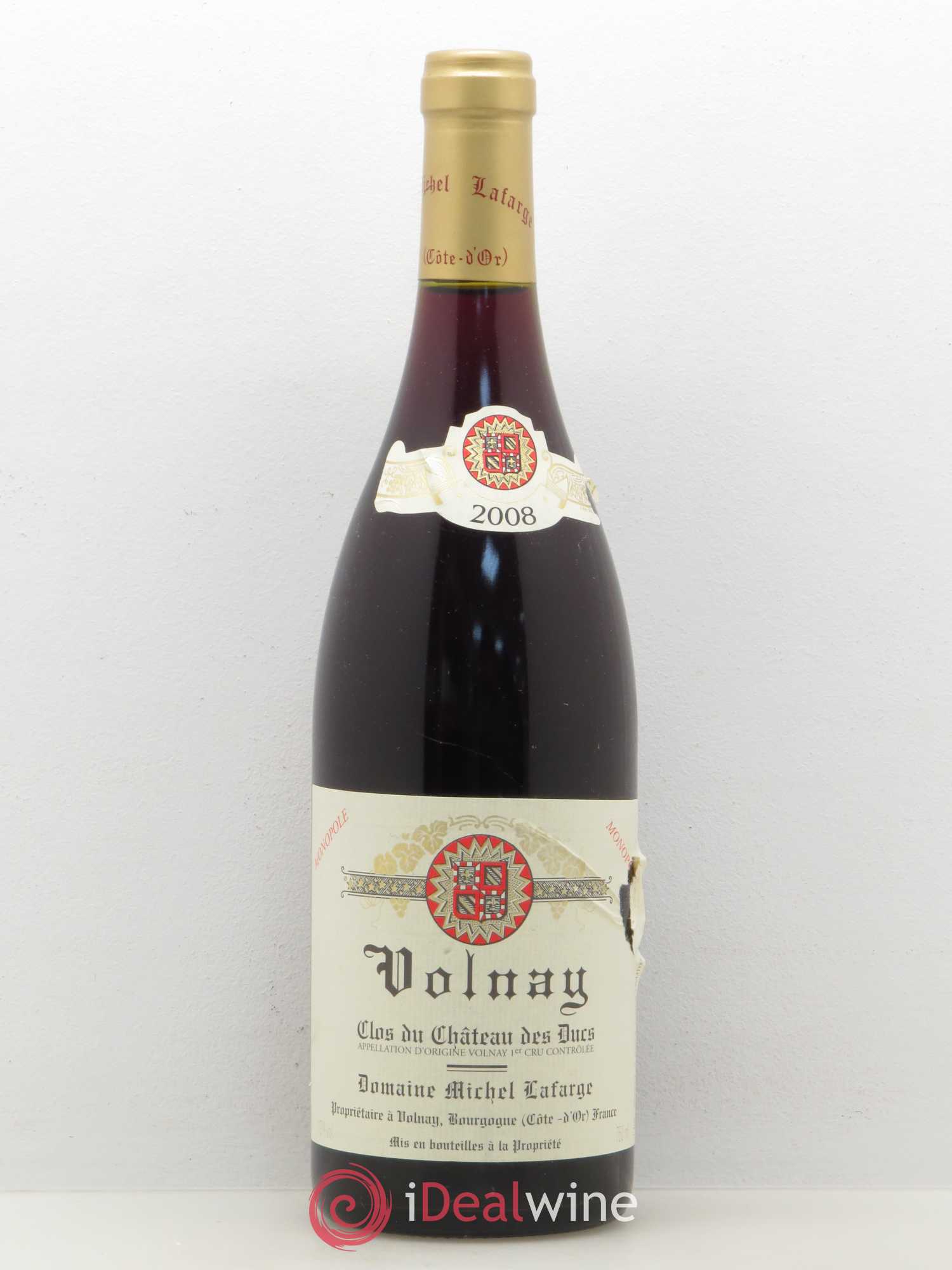 Volnay 1er Cru Clos du Château des Ducs Lafarge (Domaine) 2008 - Lot de 1 bouteille - 0
