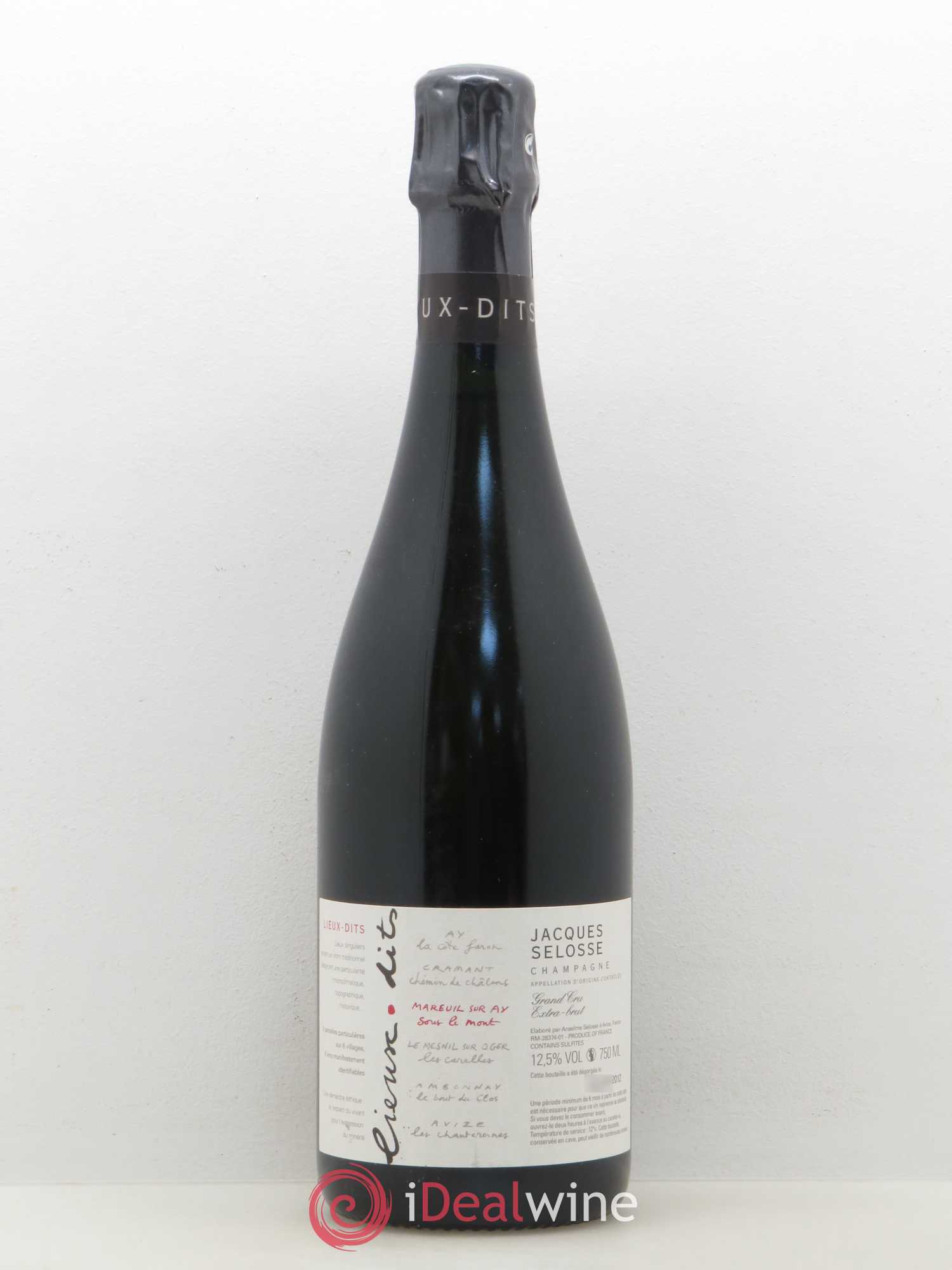 Mareuil sur Ay Sous le Mont Extra-Brut Jacques Selosse - Lot de 1 bouteille - 0