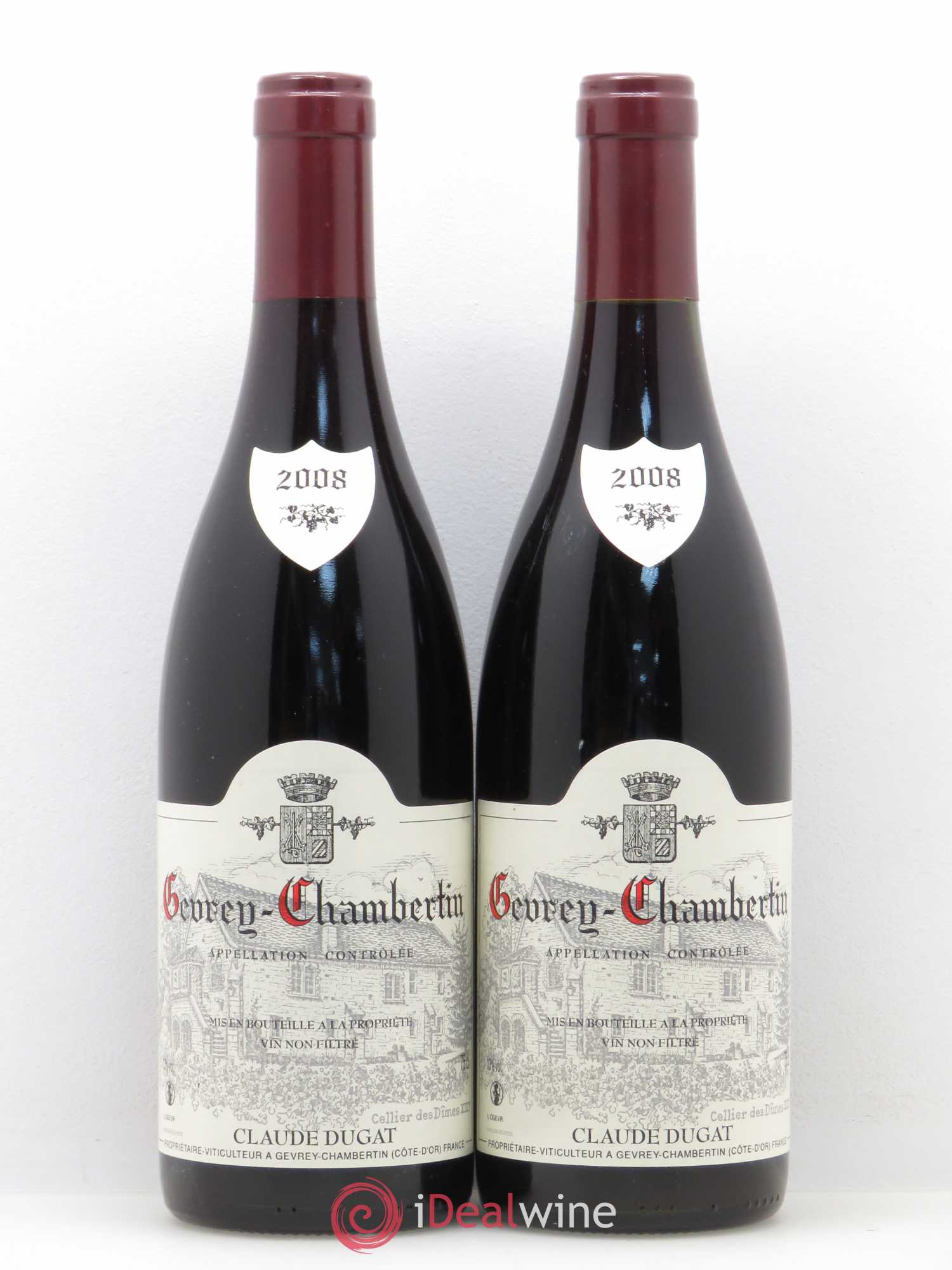 Gevrey-Chambertin Claude Dugat 2008 - Lot de 2 bouteilles - 0