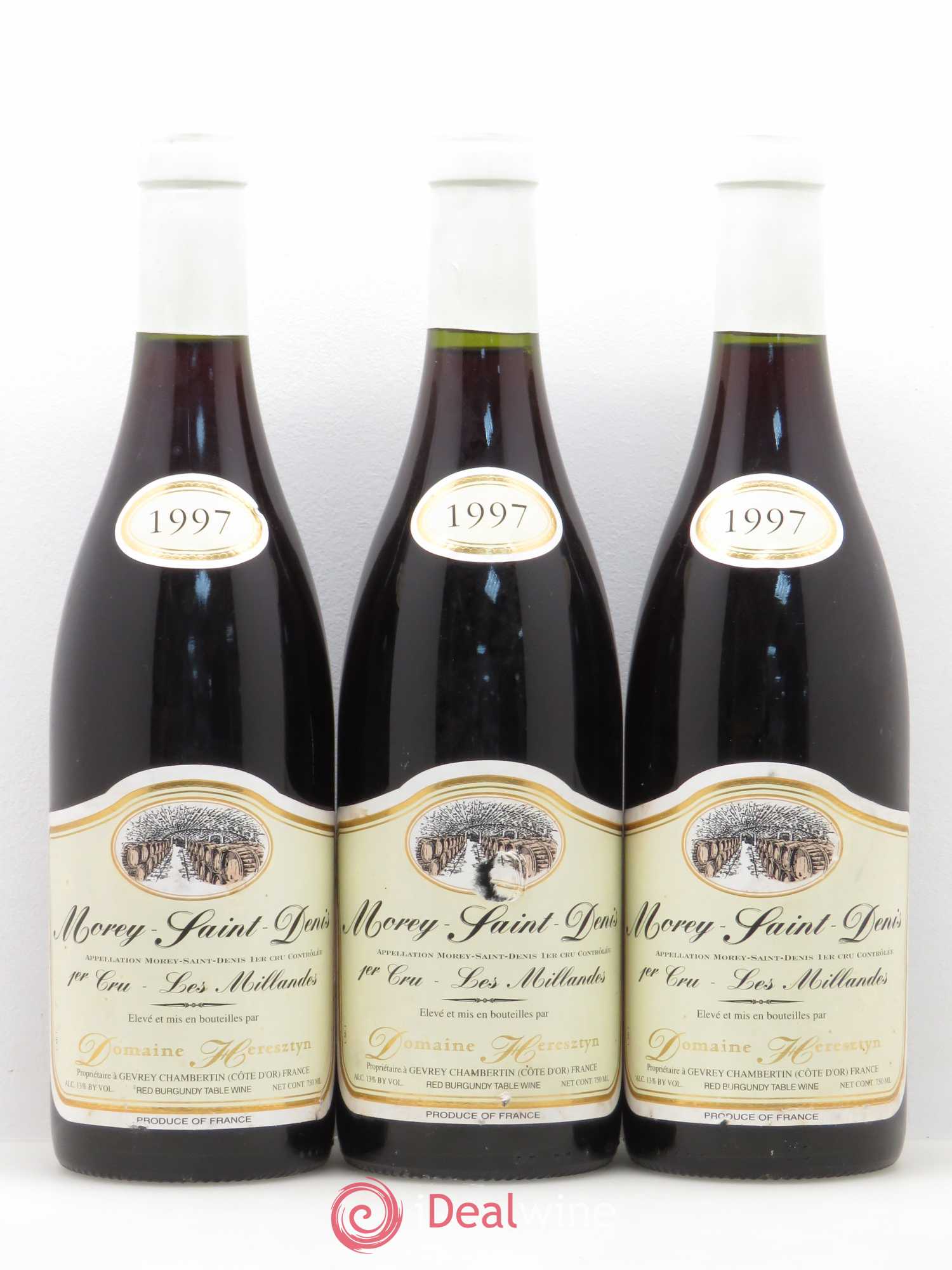 Morey-Saint-Denis 1er Cru Les Millandes Domaine Heresztyn 1997 - Posten von 3 Flaschen - 0