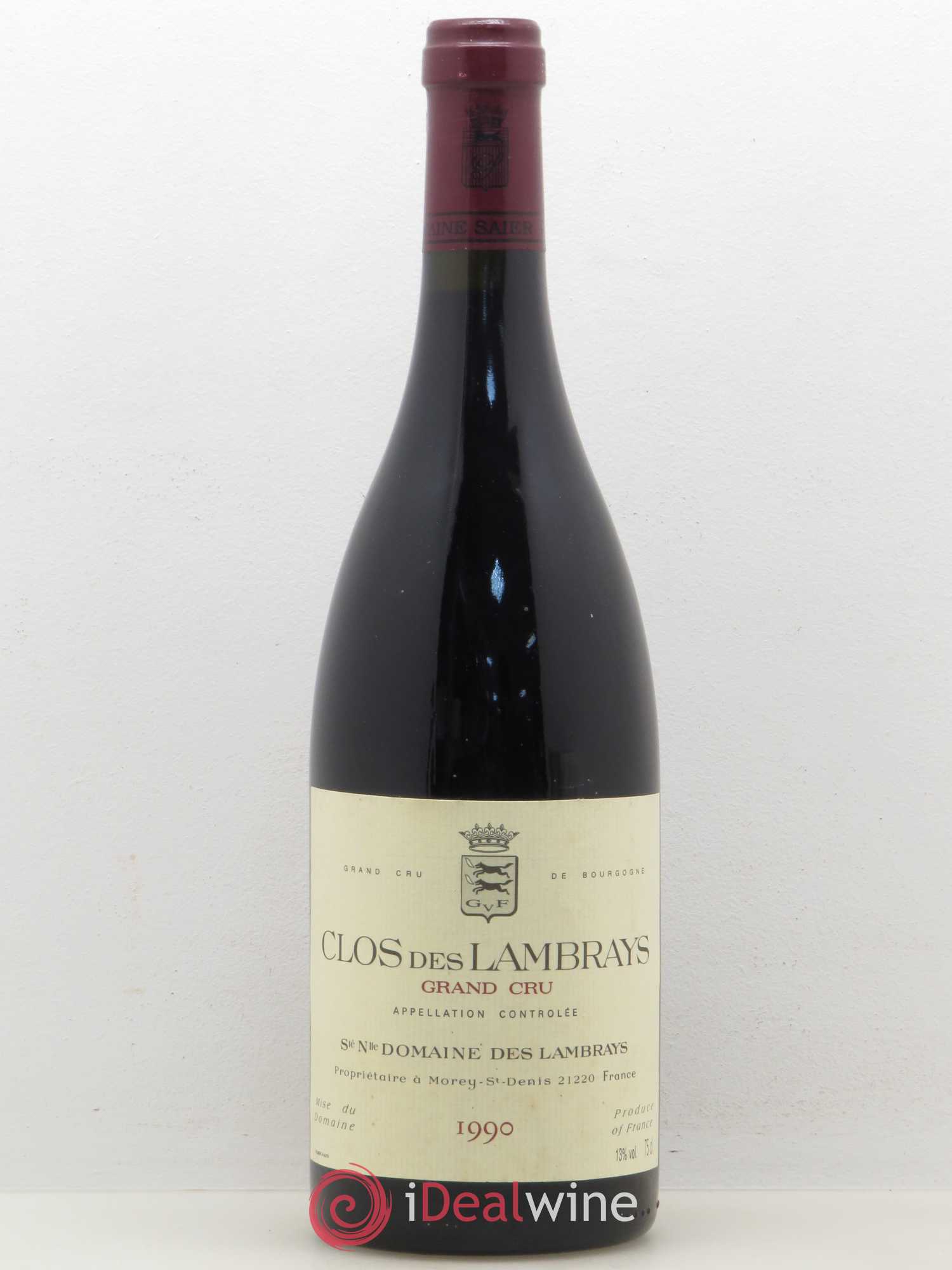 Clos des Lambrays Grand Cru Domaine des Lambrays 1990 - Lot de 1 bouteille - 0