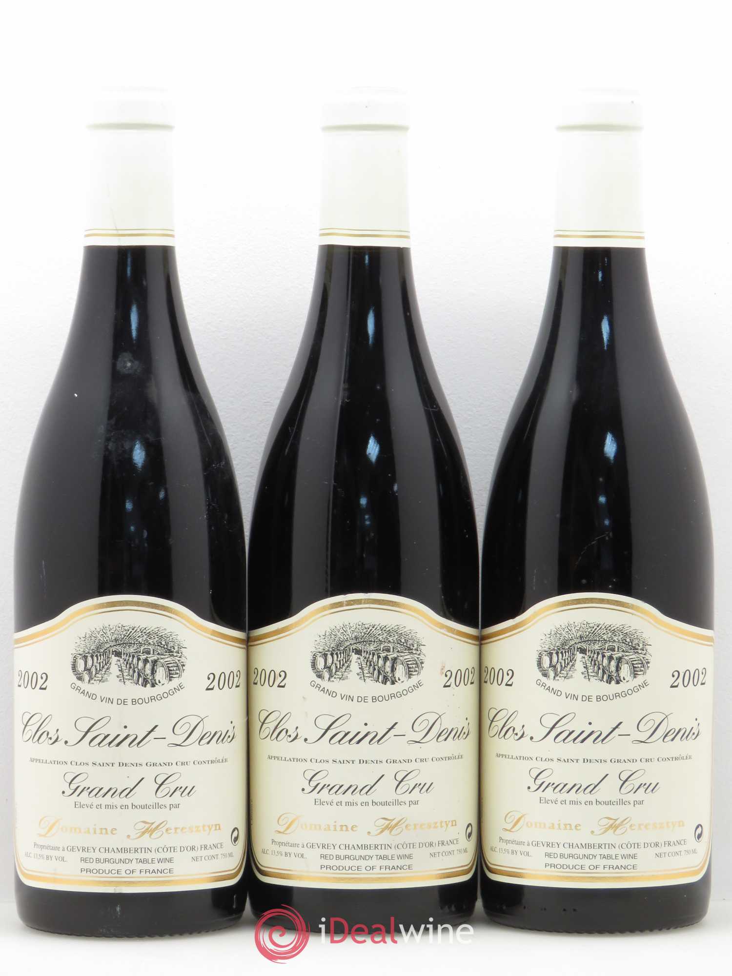 Clos Saint-Denis Grand Cru Heresztyn (Domaine) 2002 - Lot de 3 bouteilles - 0