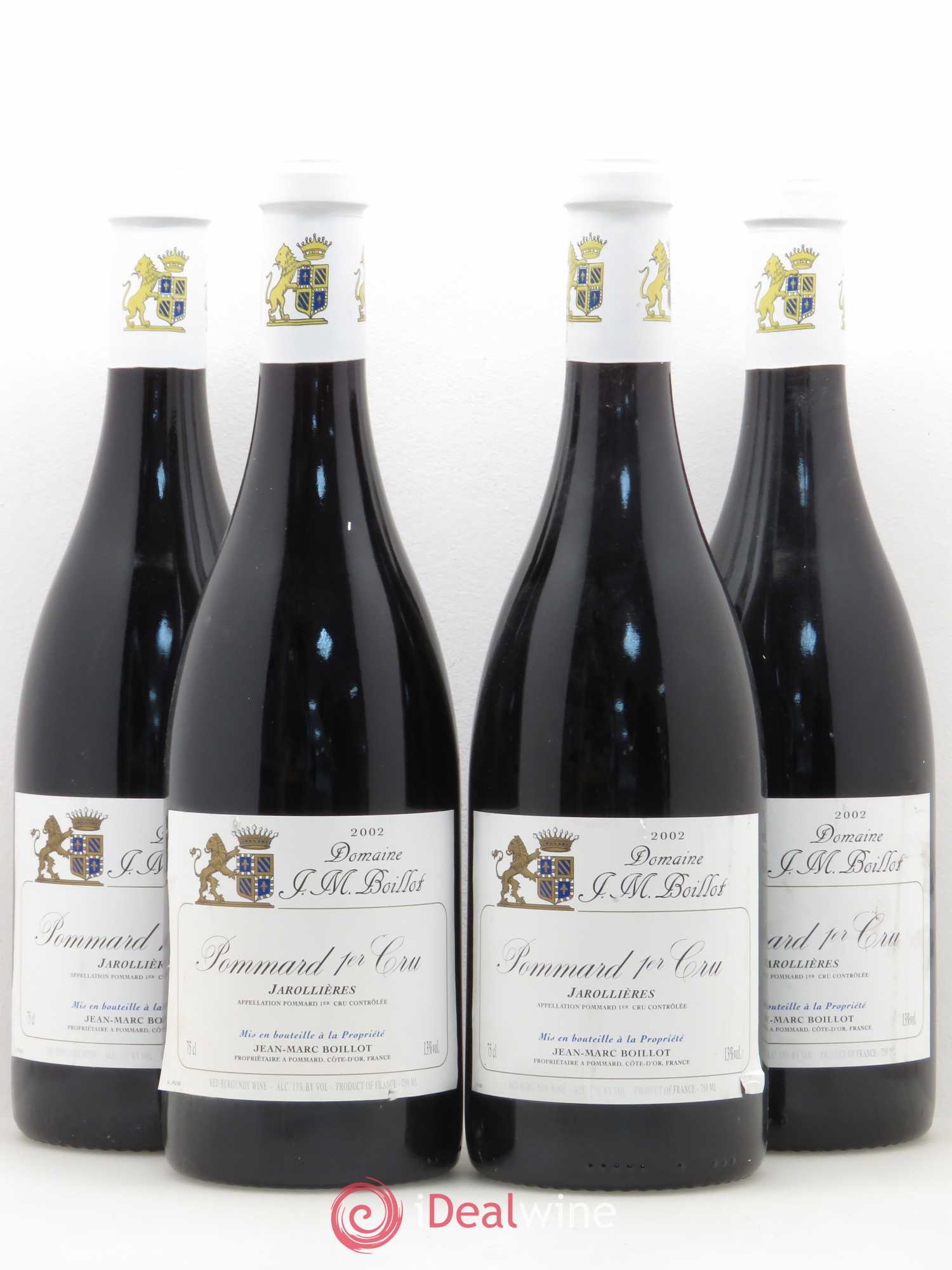 Pommard 1er Cru Jarollières Jean Marc Boillot 2002 - Posten von 4 Flaschen - 0