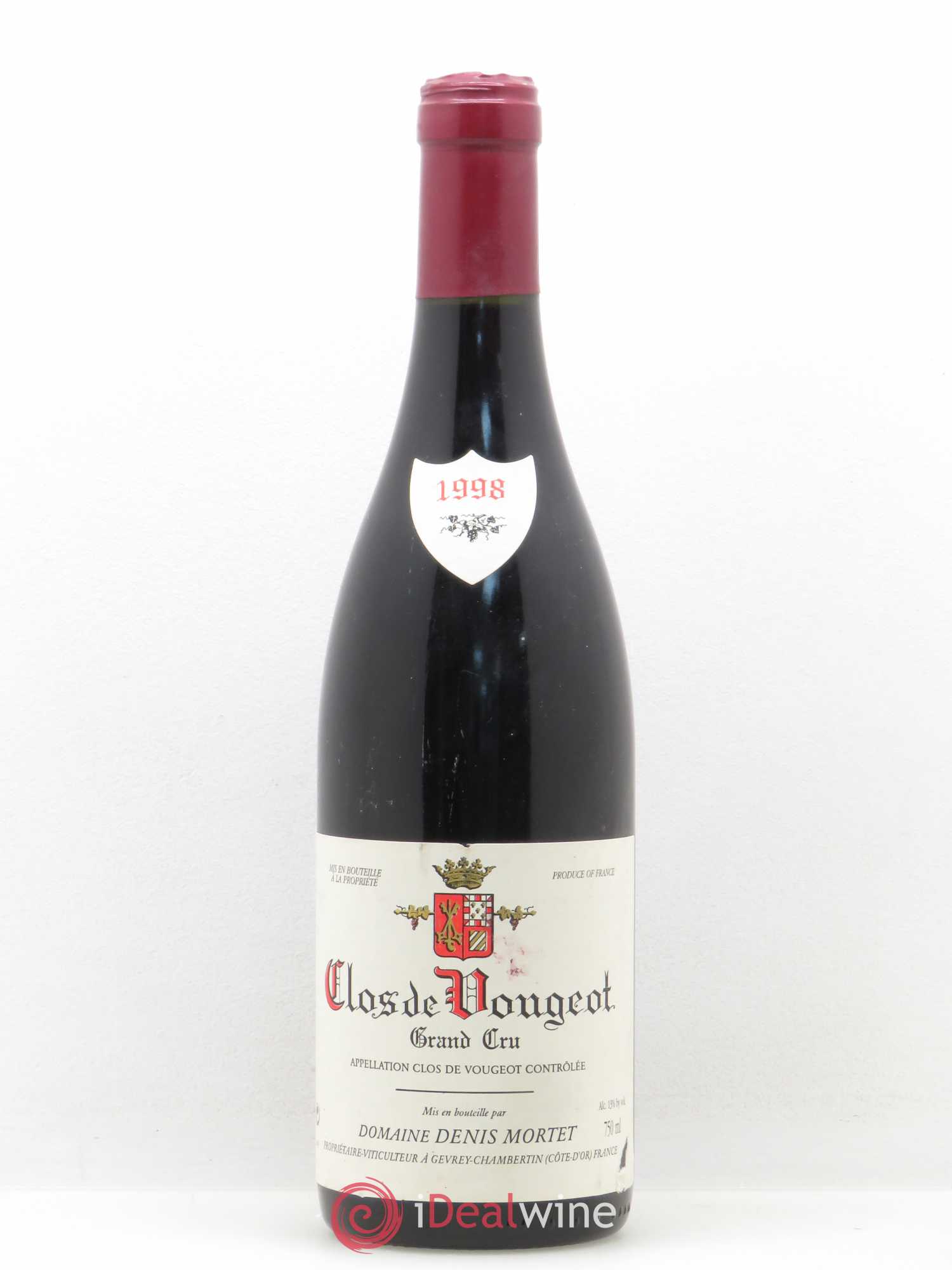 Clos de Vougeot Grand Cru Denis Mortet (Domaine) 1998 - Lot de 1 bouteille - 0