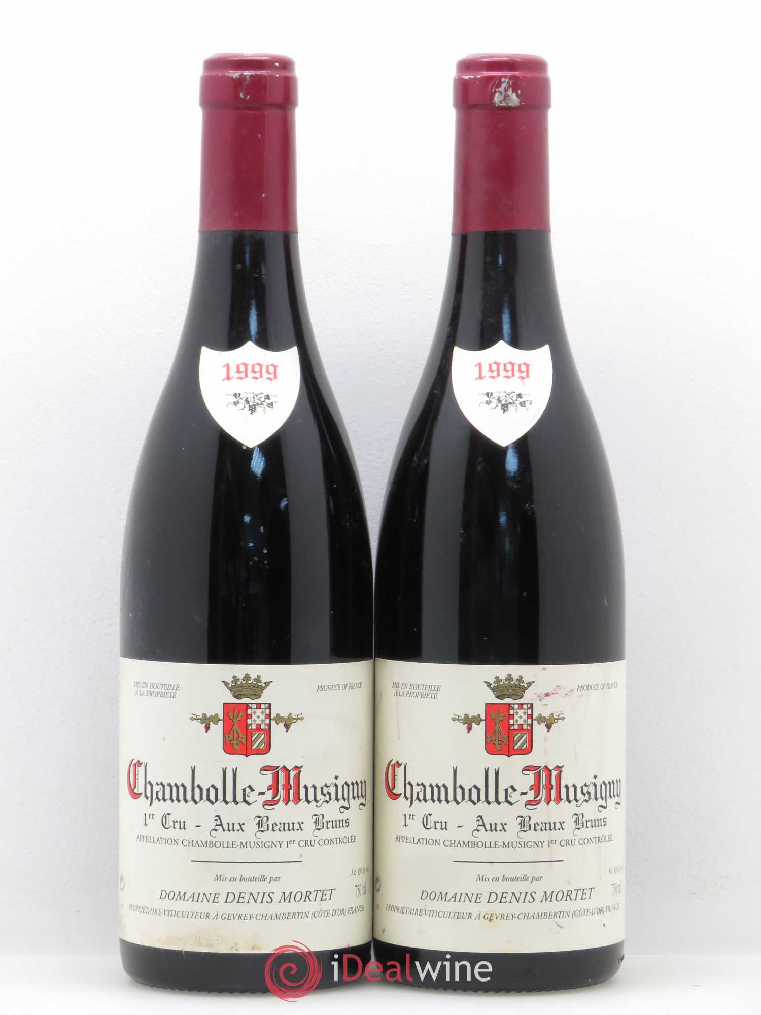 Chambolle-Musigny 1er Cru Aux Beaux Bruns Denis Mortet (Domaine) 1999 - Lot de 2 bouteilles - 0