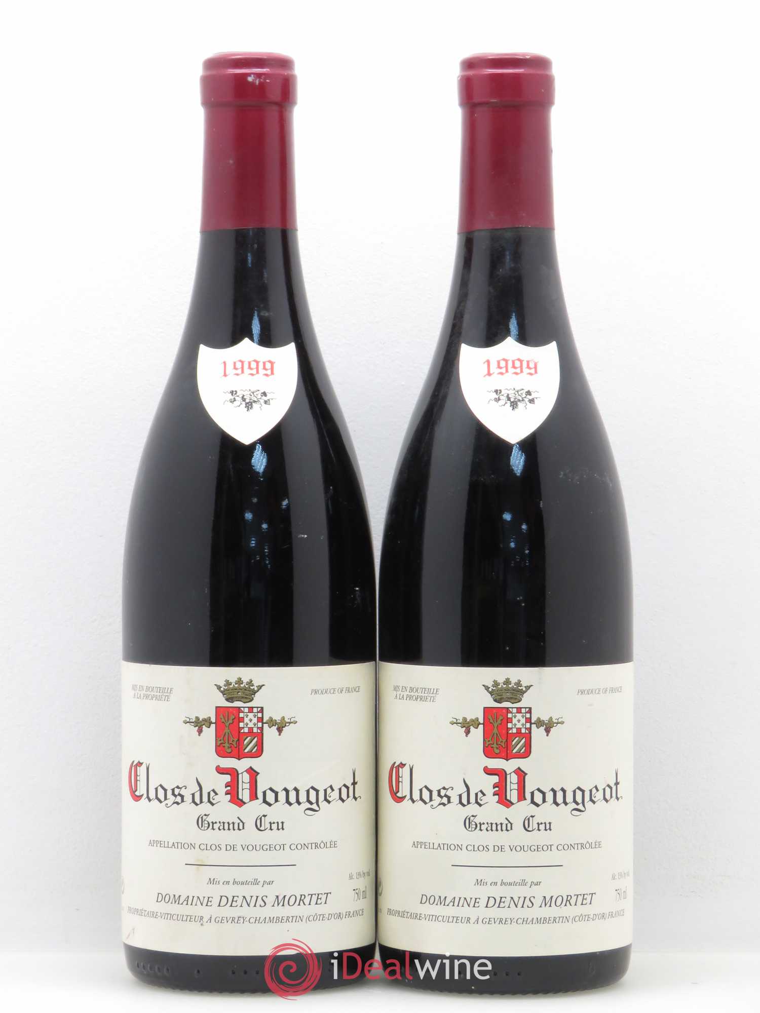 Clos de Vougeot Grand Cru Denis Mortet (Domaine) 1999 - Lot de 2 bouteilles - 0
