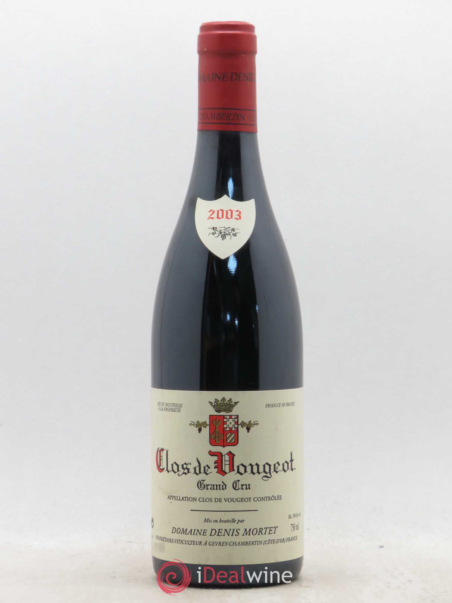Clos de Vougeot Grand Cru Denis Mortet (Domaine) 2003 - Lot de 1 bouteille - 0
