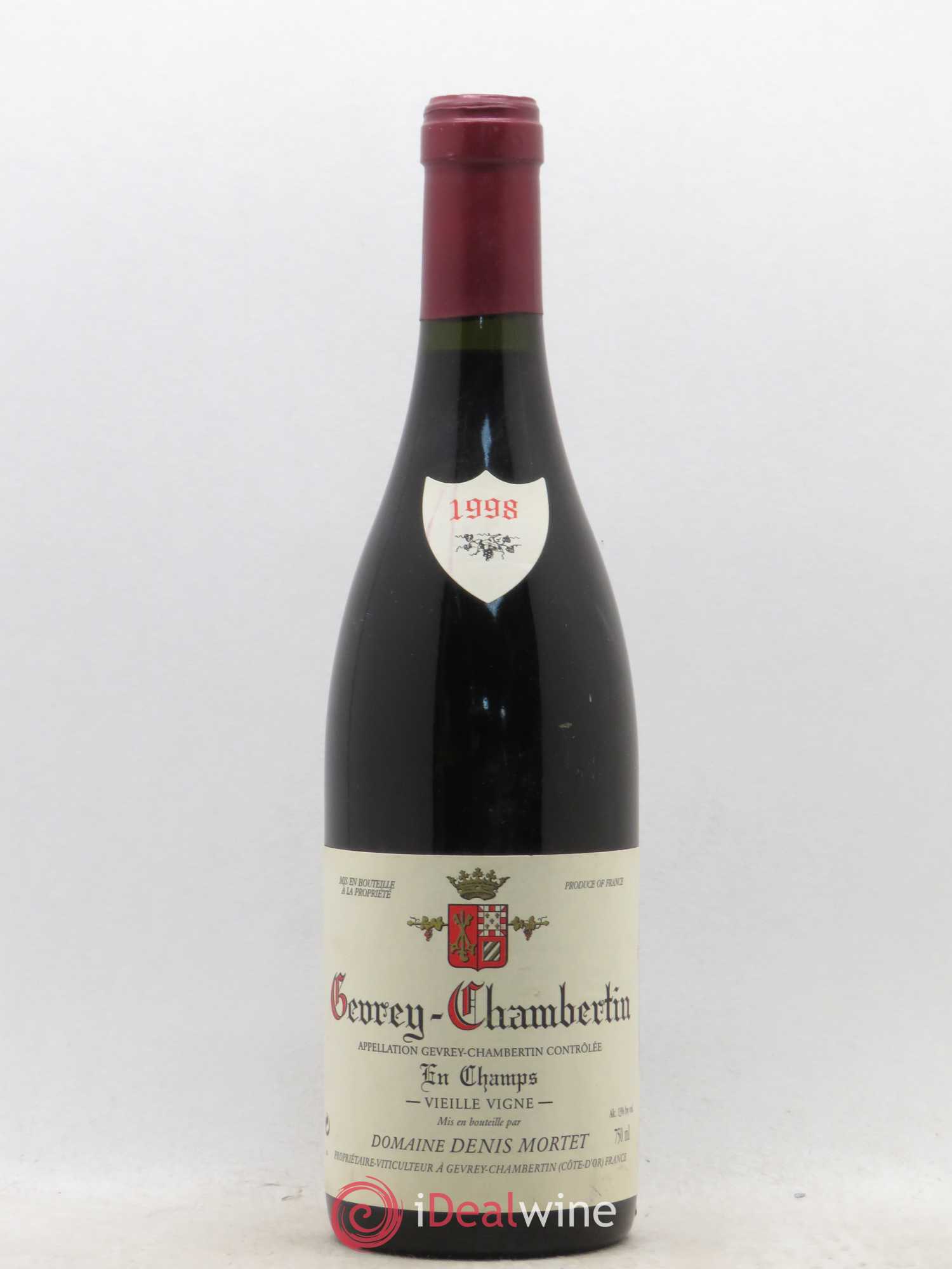 Gevrey-Chambertin En Champs Vieille Vigne Denis Mortet (Domaine) 1998 - Lot de 1 bouteille - 0