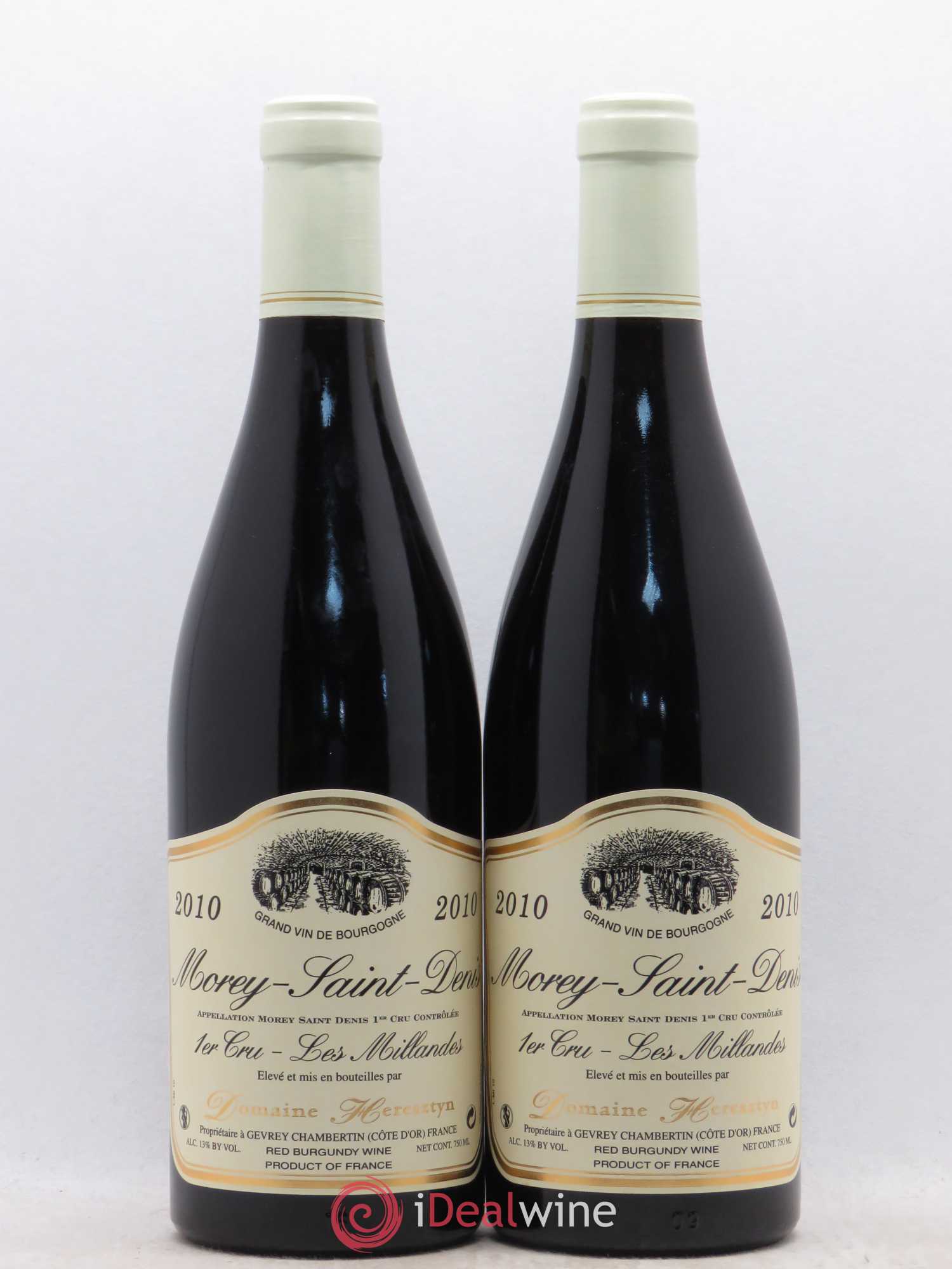 Morey-Saint-Denis 1er Cru Les Millandes Domaine Heresztyn 2010 - Posten von 2 Flaschen - 0