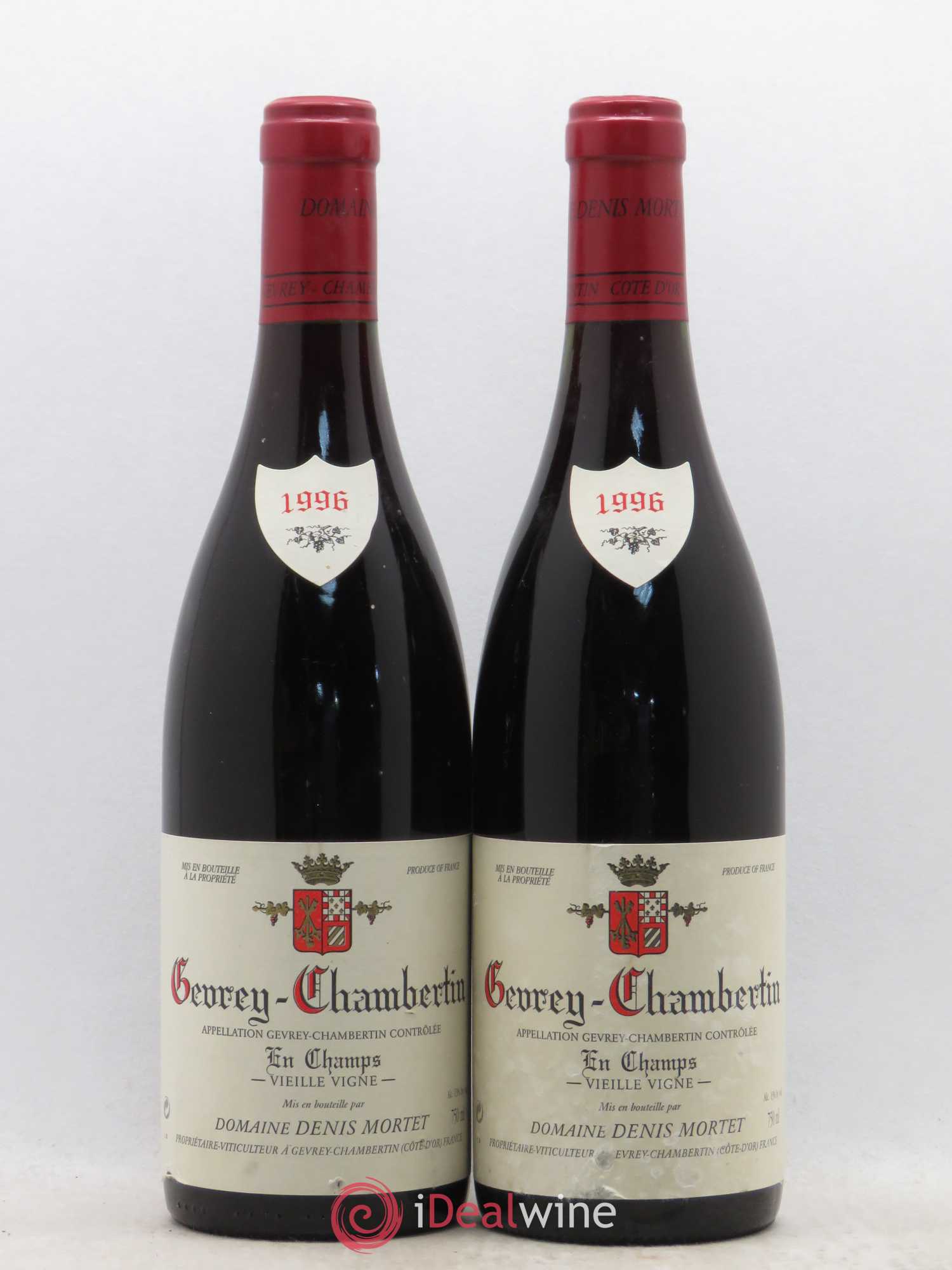 Gevrey-Chambertin En Champs Vieille Vigne Denis Mortet (Domaine) 1996 - Lot de 2 bouteilles - 0