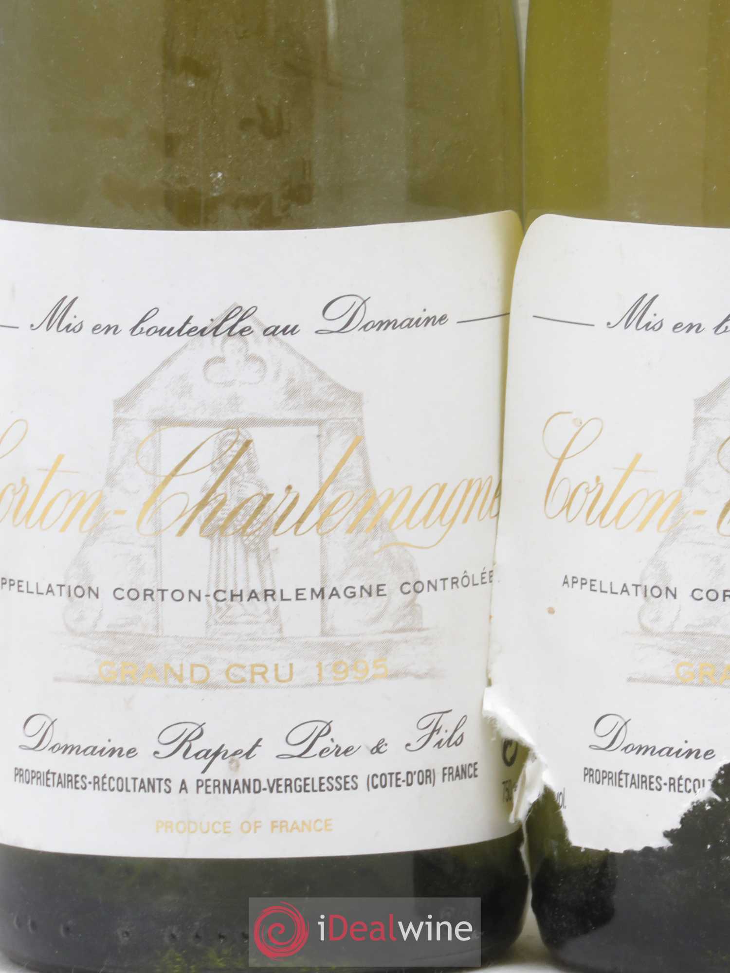 Corton-Charlemagne Grand Cru Rapet Père & Fils 1995 - Lot de 2 bouteilles - 1