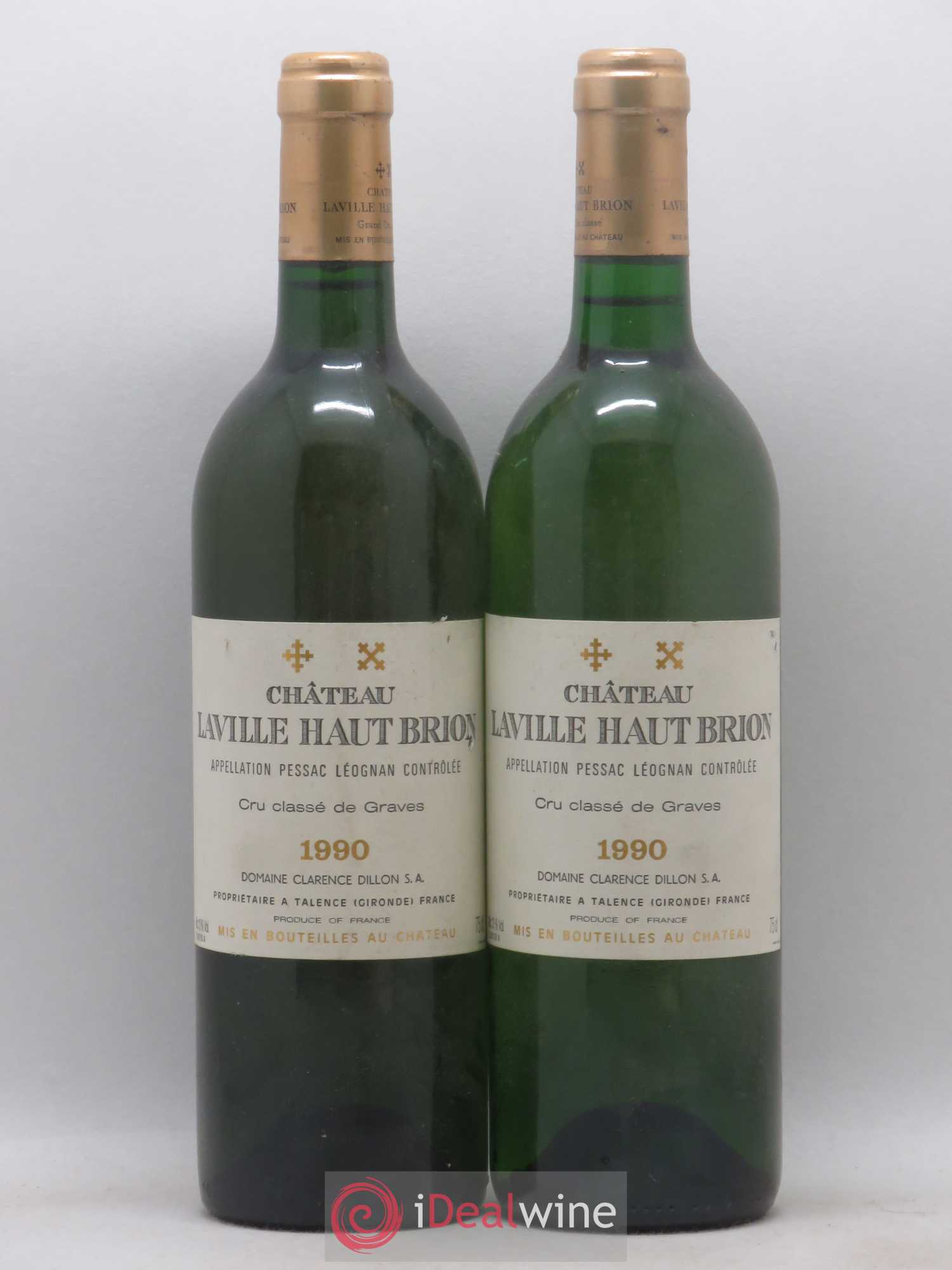 Château Laville Haut-Brion Cru Classé de Graves 1990 - Lot de 2 bouteilles - 0
