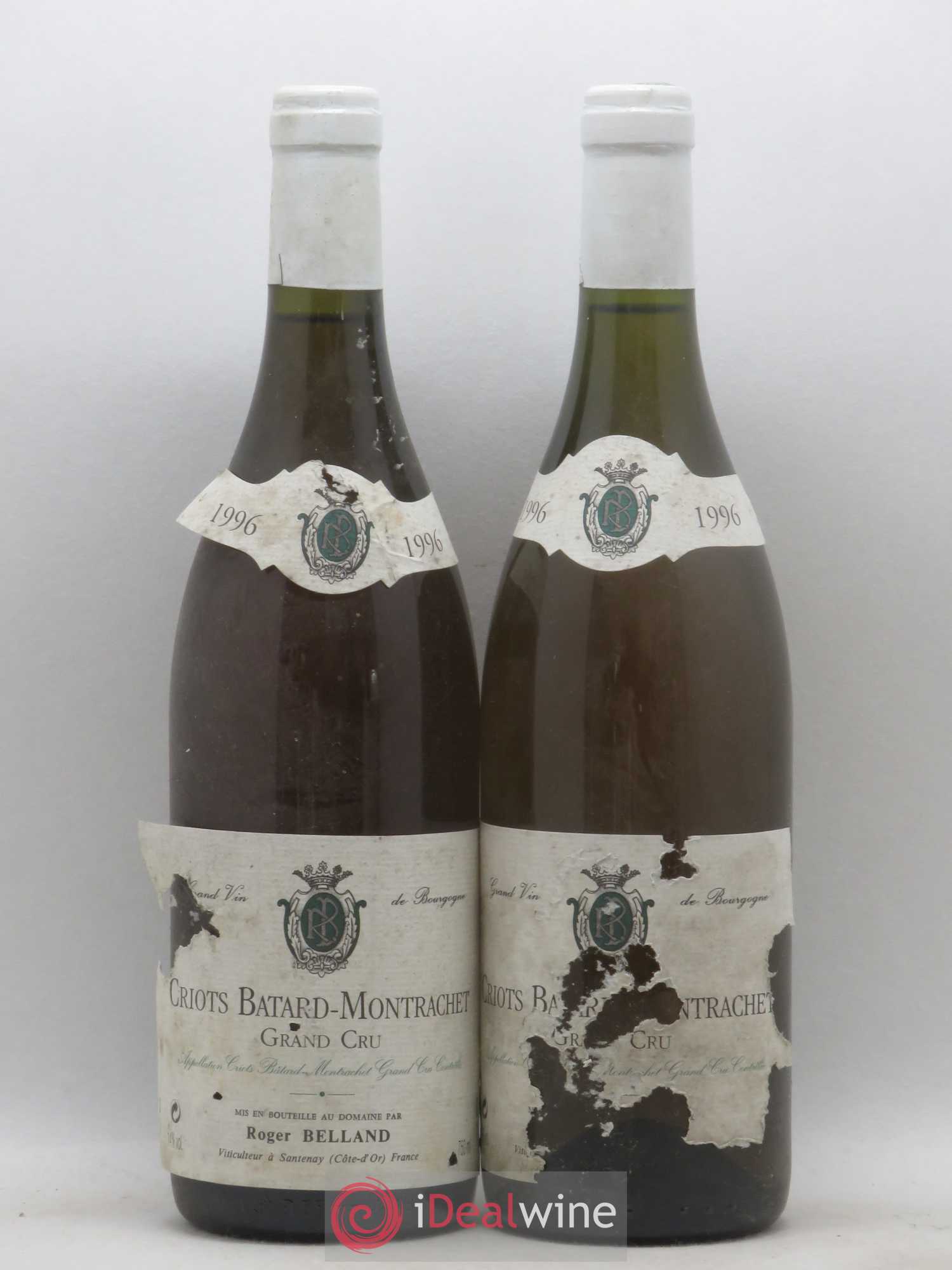 Criots-Bâtard-Montrachet Grand Cru Roger Belland (Domaine) 1996 - Lot de 2 bouteilles - 0