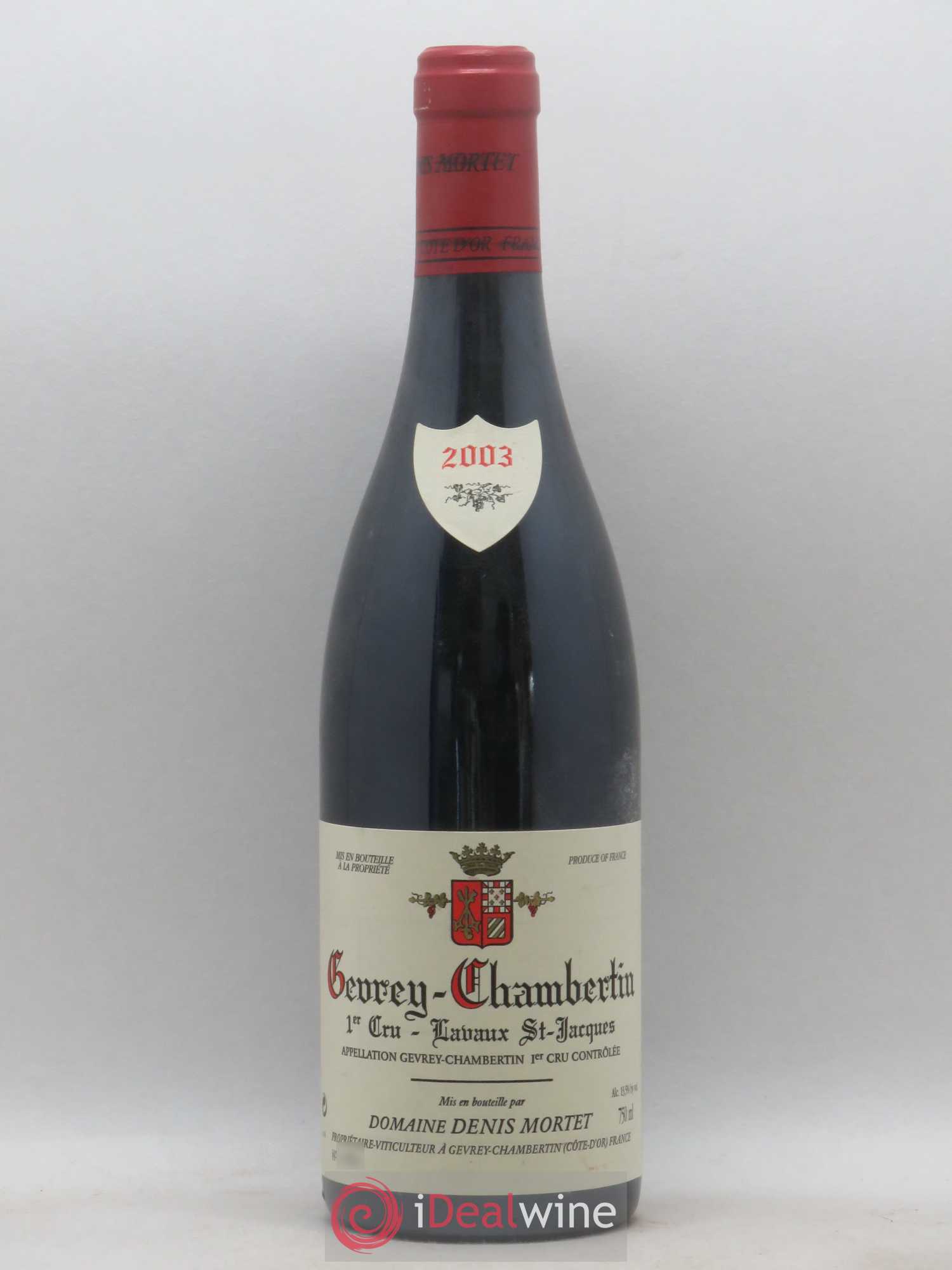 Gevrey-Chambertin 1er Cru Lavaux Saint Jacques Denis Mortet (Domaine) 2003 - Lot de 1 bouteille - 0