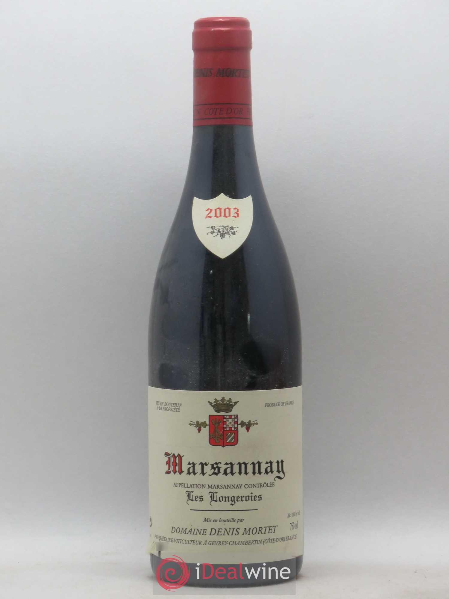 Marsannay Les Longeroies Denis Mortet (Domaine) 2003 - Lot de 1 bouteille - 0