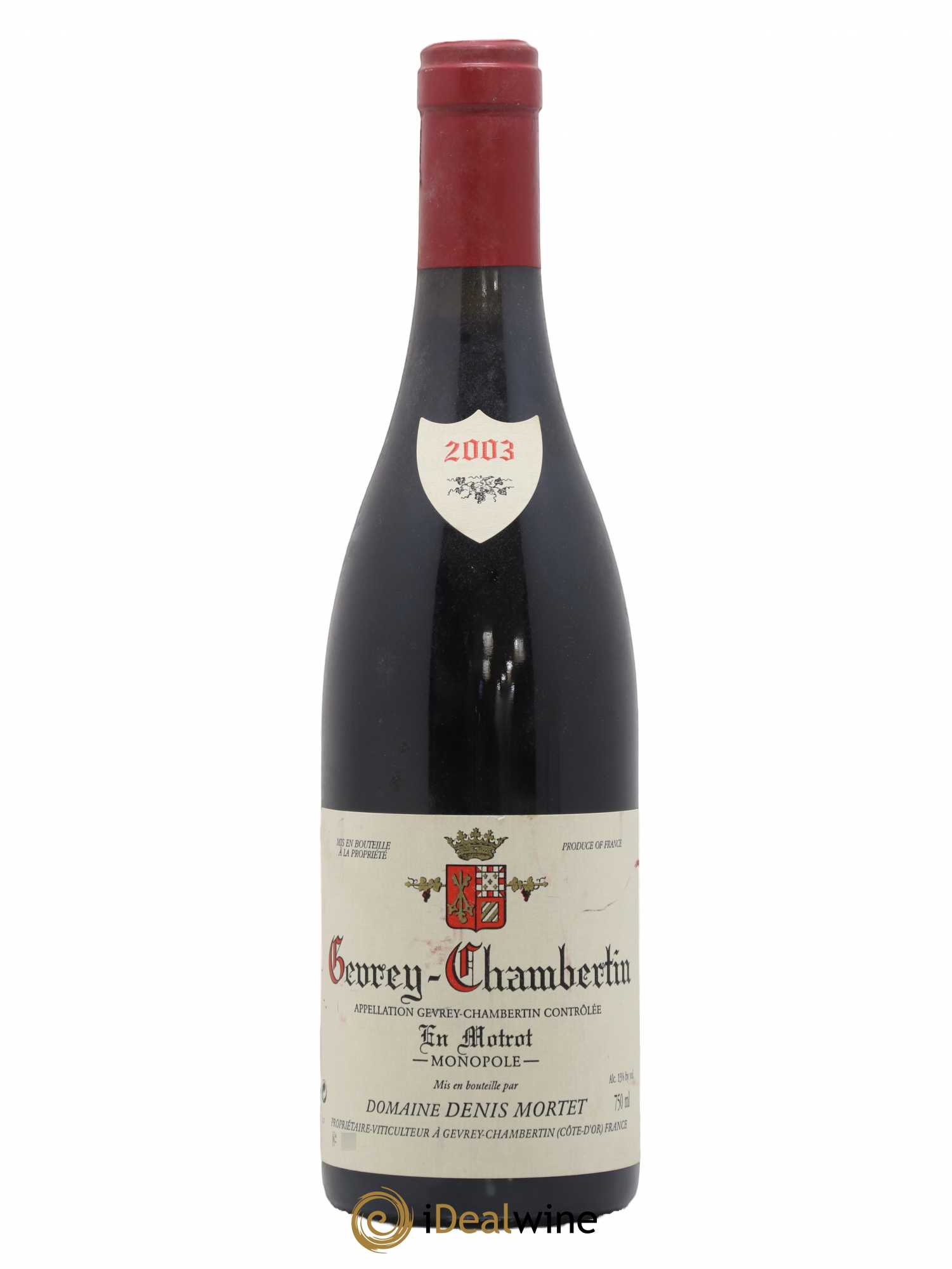 Gevrey-Chambertin En Motrot Denis Mortet (Domaine) 2003 - Lot de 1 bouteille - 0