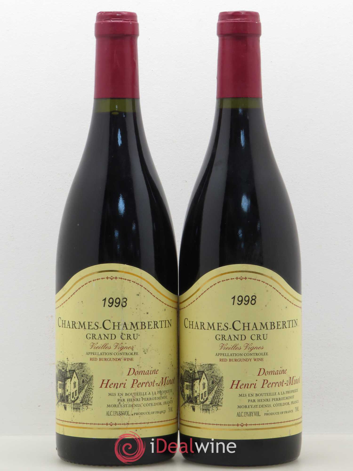 Charmes-Chambertin Grand Cru Vieilles Vignes Perrot-Minot 1998 - Lot de 2 bouteilles - 0
