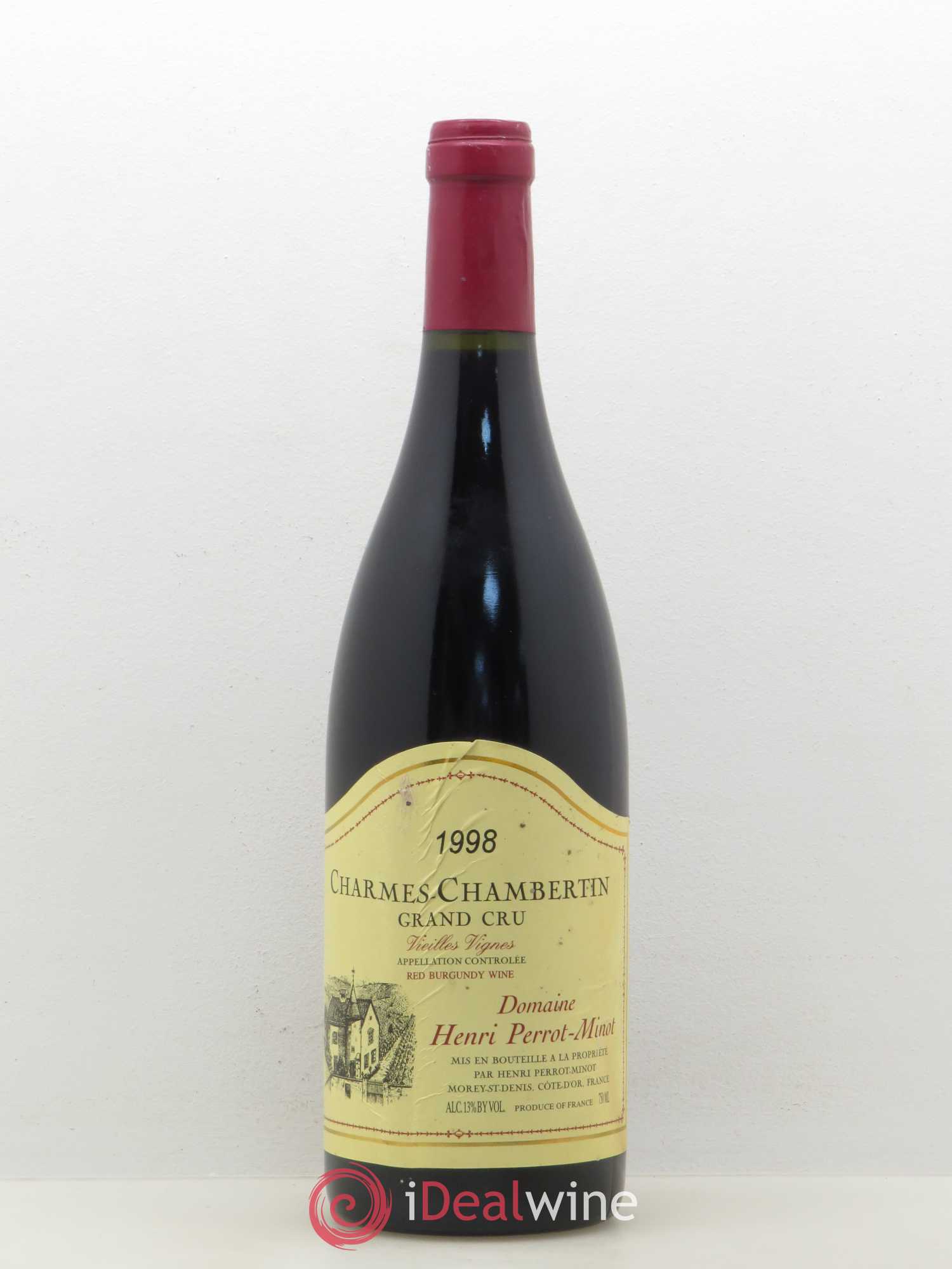Charmes-Chambertin Grand Cru Vieilles Vignes Perrot-Minot (sans prix de réserve) 1998 - Lot de 1 bouteille - 0