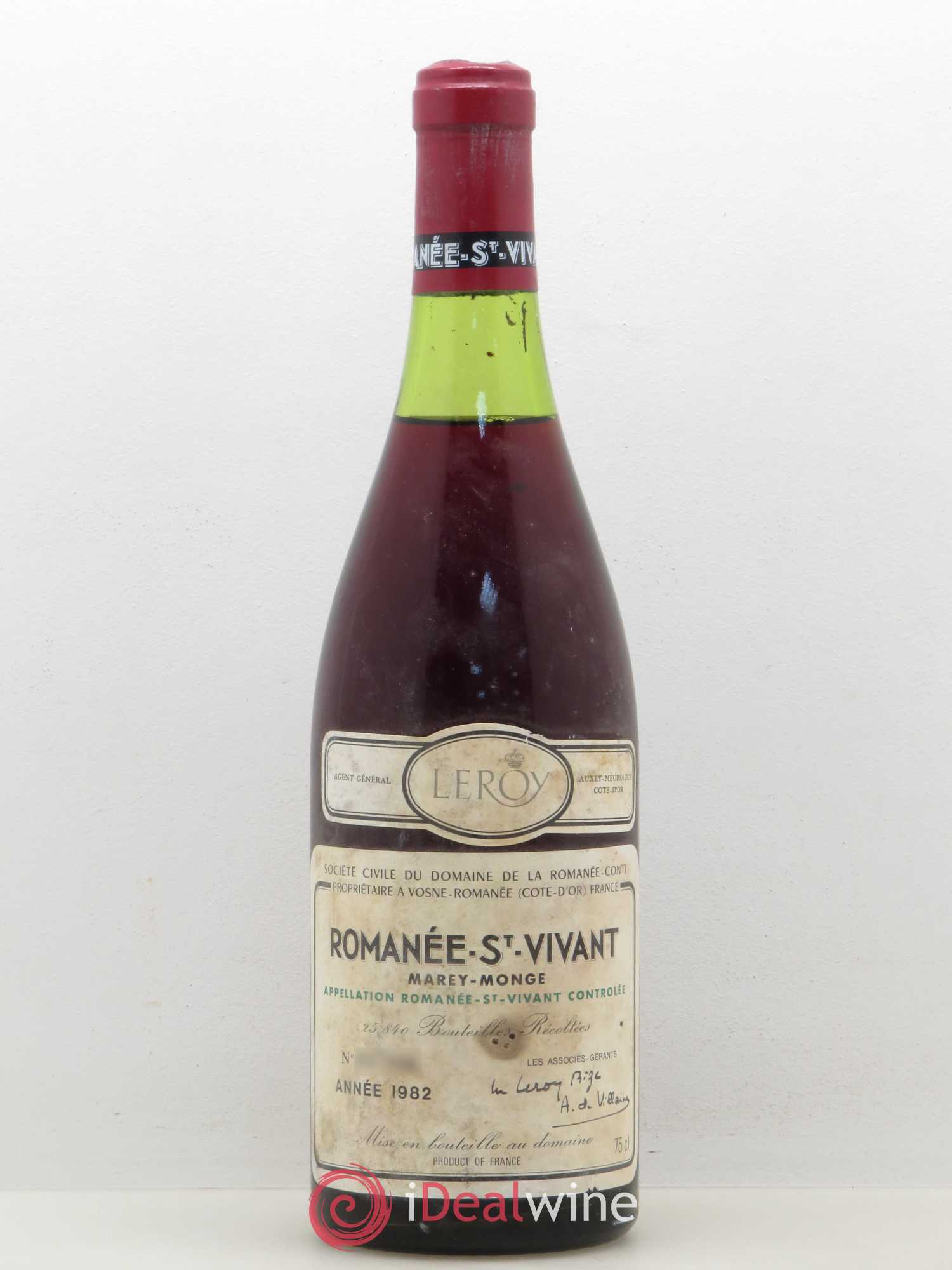Romanée-Saint-Vivant Grand Cru Domaine de la Romanée-Conti 1982 - Lot de 1 bouteille - 0