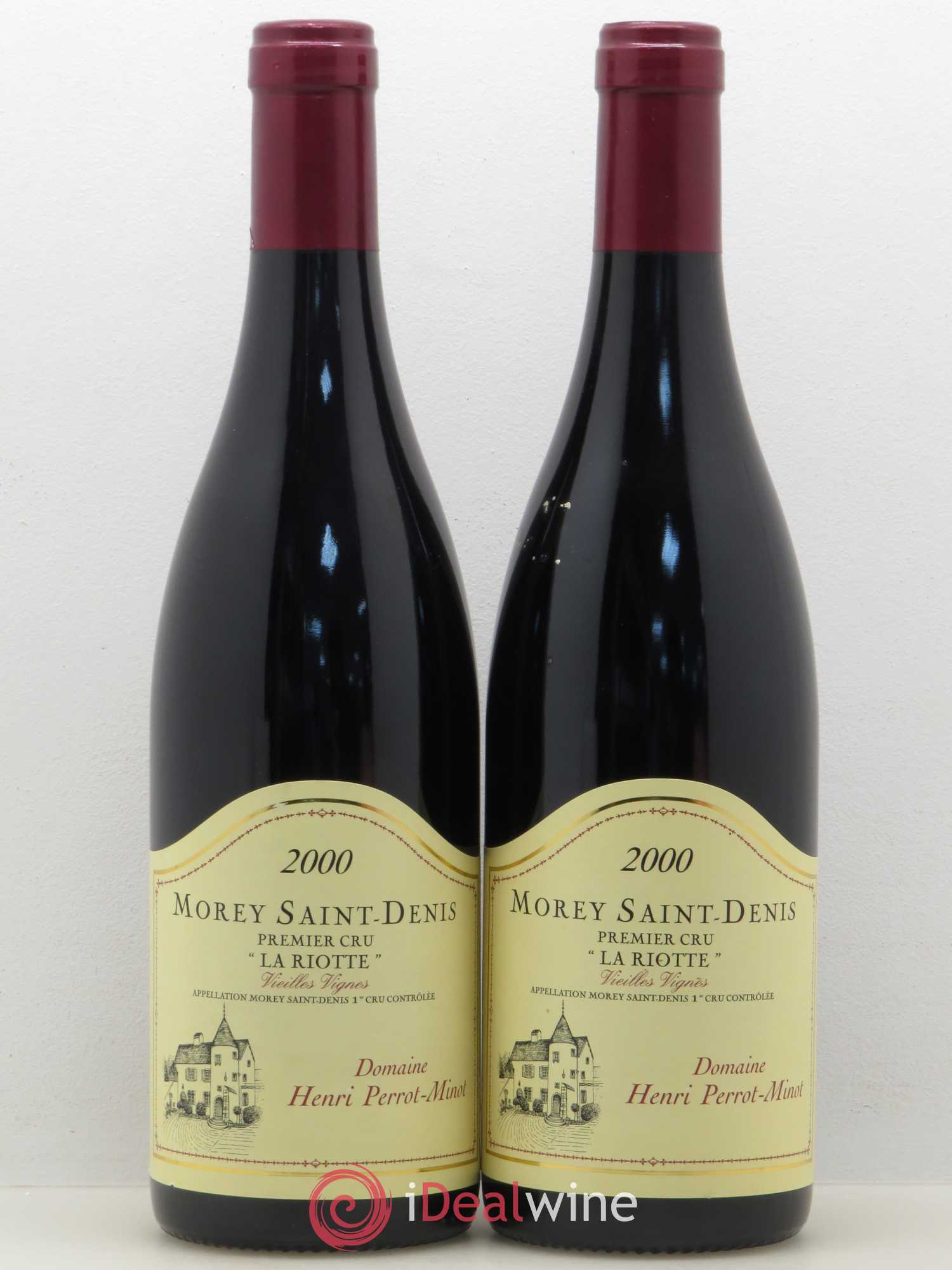 Morey-Saint-Denis 1er Cru La Riotte Vieilles Vignes Perrot-Minot vieilles vignes 2000 - Lot de 2 bouteilles - 0