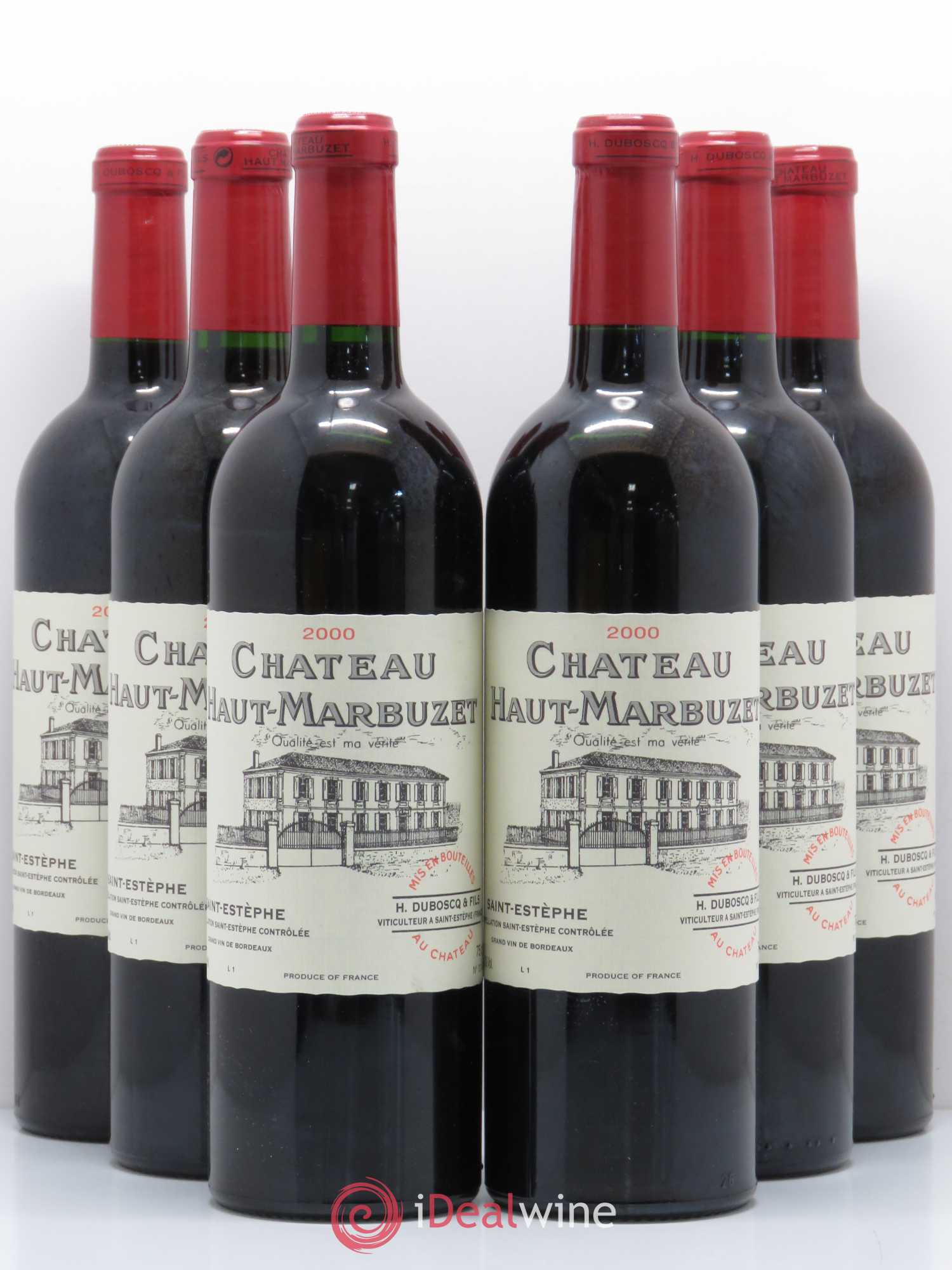 Château Haut Marbuzet 2000 - Lot de 6 bouteilles - 0