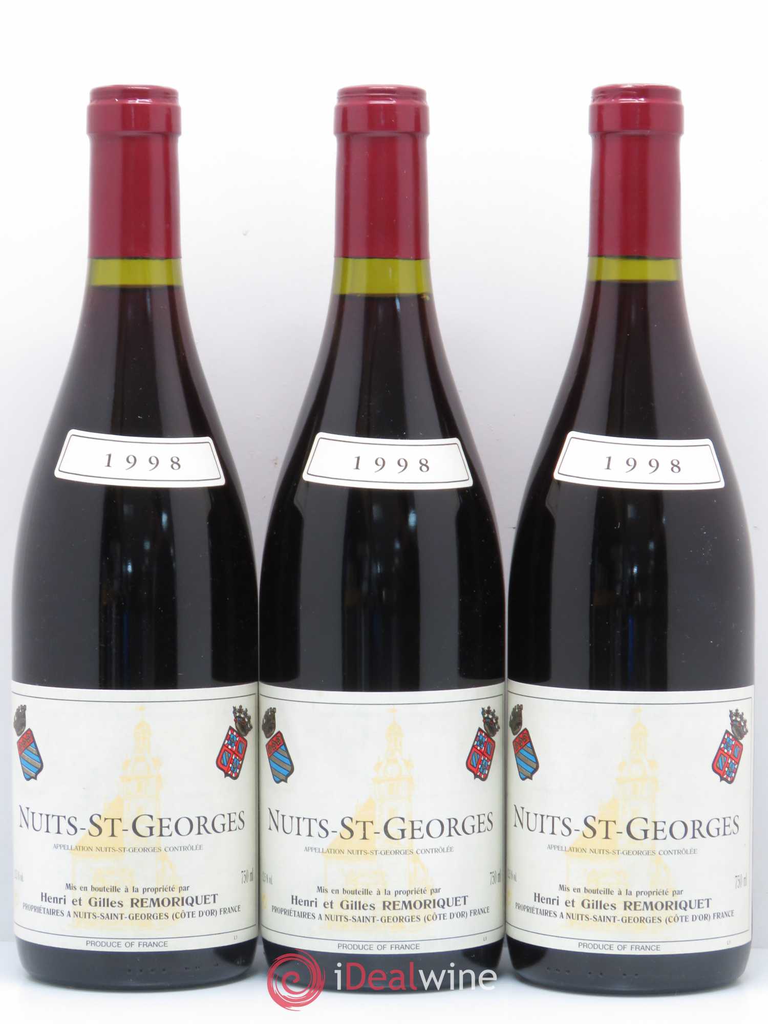 Nuits-Saint-Georges Gilles Remoriquet 1998 - Lot de 3 bouteilles - 0