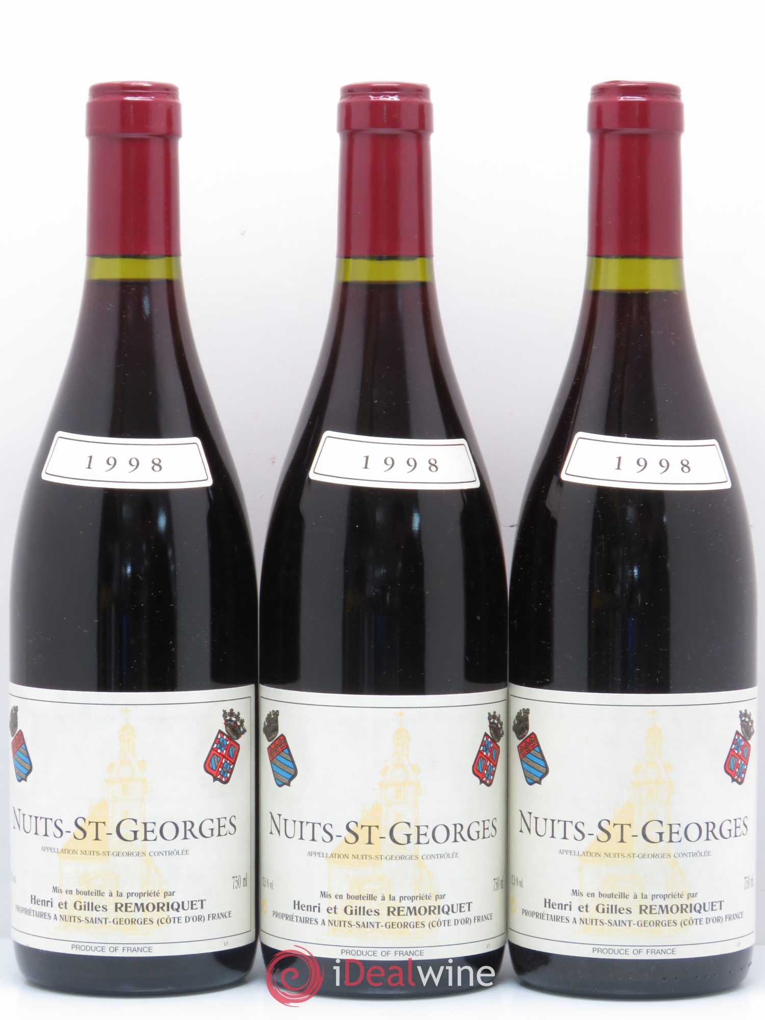 Nuits-Saint-Georges Gilles Remoriquet 1998 - Lot de 3 bouteilles - 0