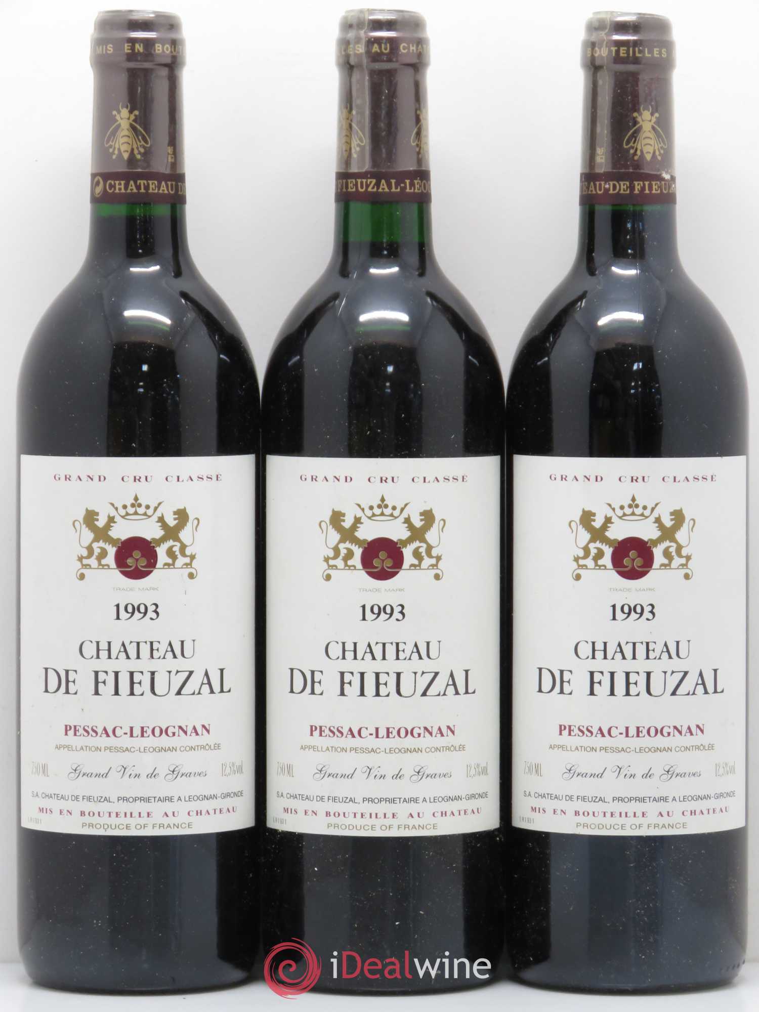 Château de Fieuzal Cru Classé de Graves 1993 - Lot de 5 bouteilles - 1